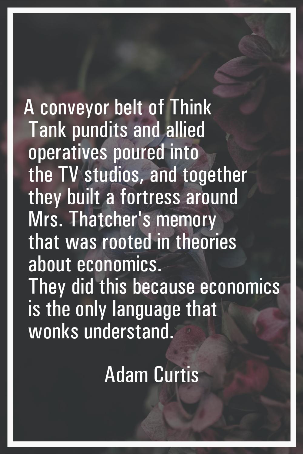 A conveyor belt of Think Tank pundits and allied operatives poured into the TV studios, and togethe