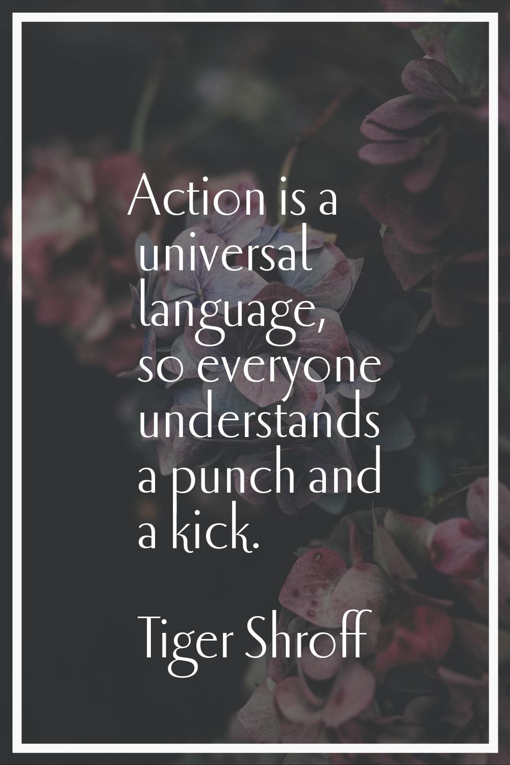 Action is a universal language, so everyone understands a punch and a kick.