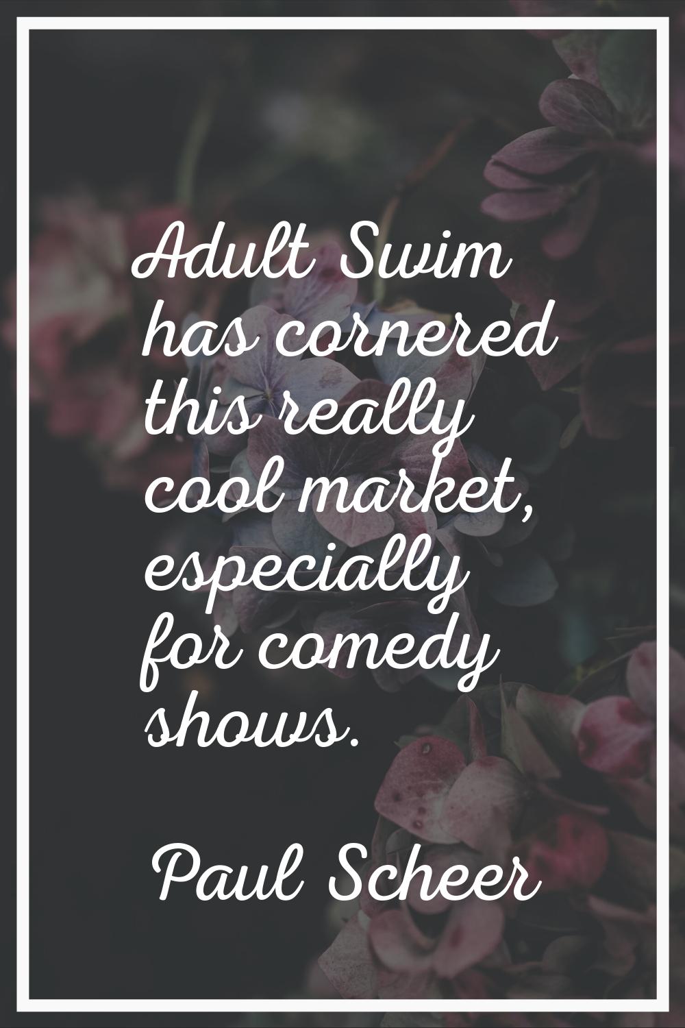 Adult Swim has cornered this really cool market, especially for comedy shows.