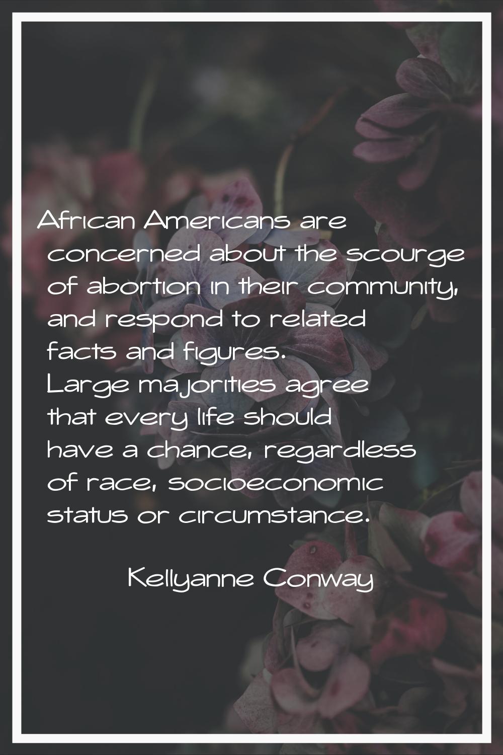 African Americans are concerned about the scourge of abortion in their community, and respond to re