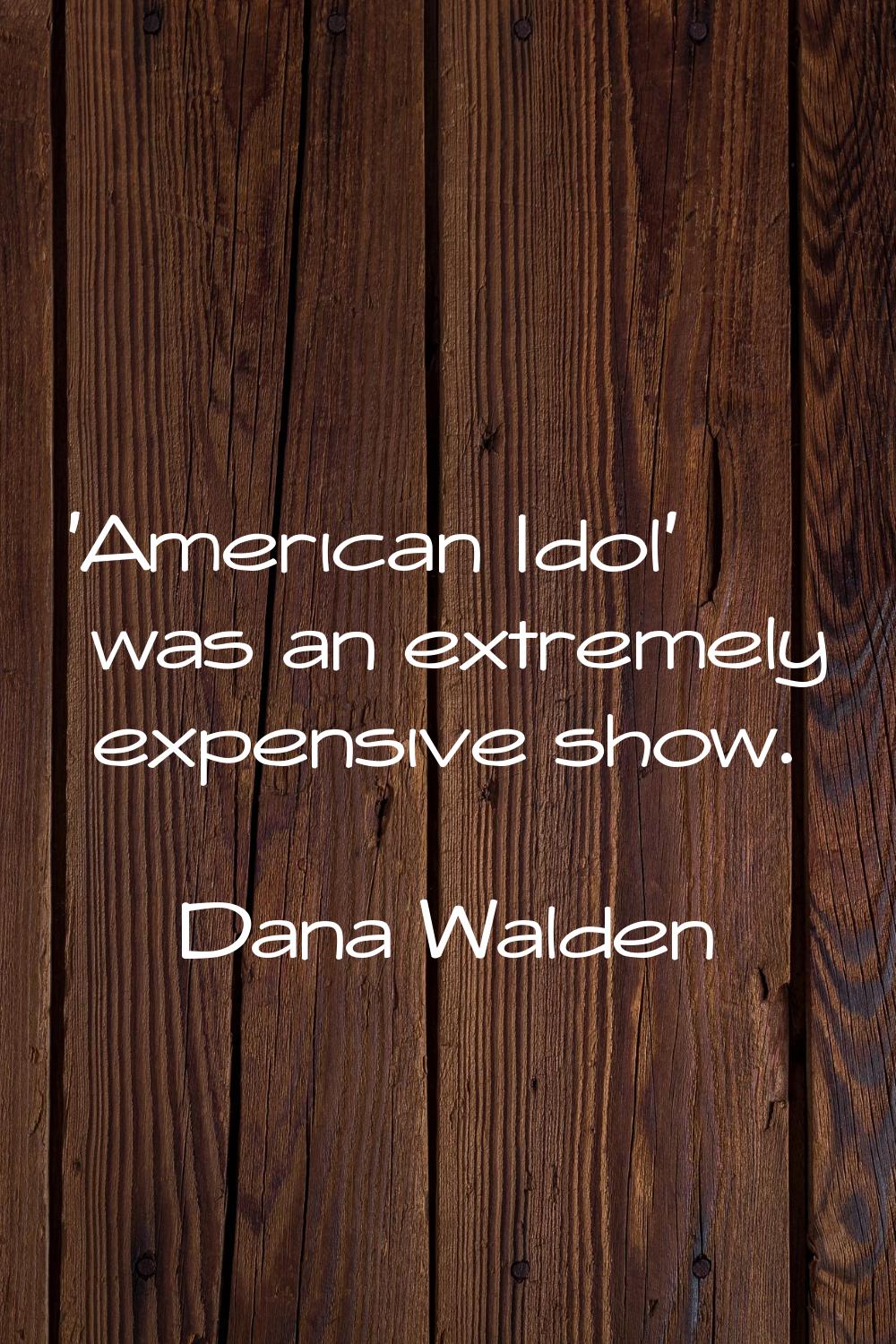 'American Idol' was an extremely expensive show.