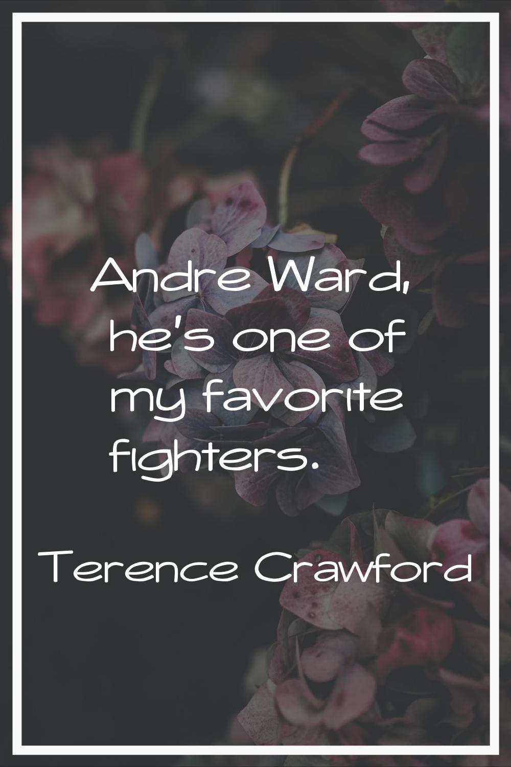 Andre Ward, he's one of my favorite fighters.