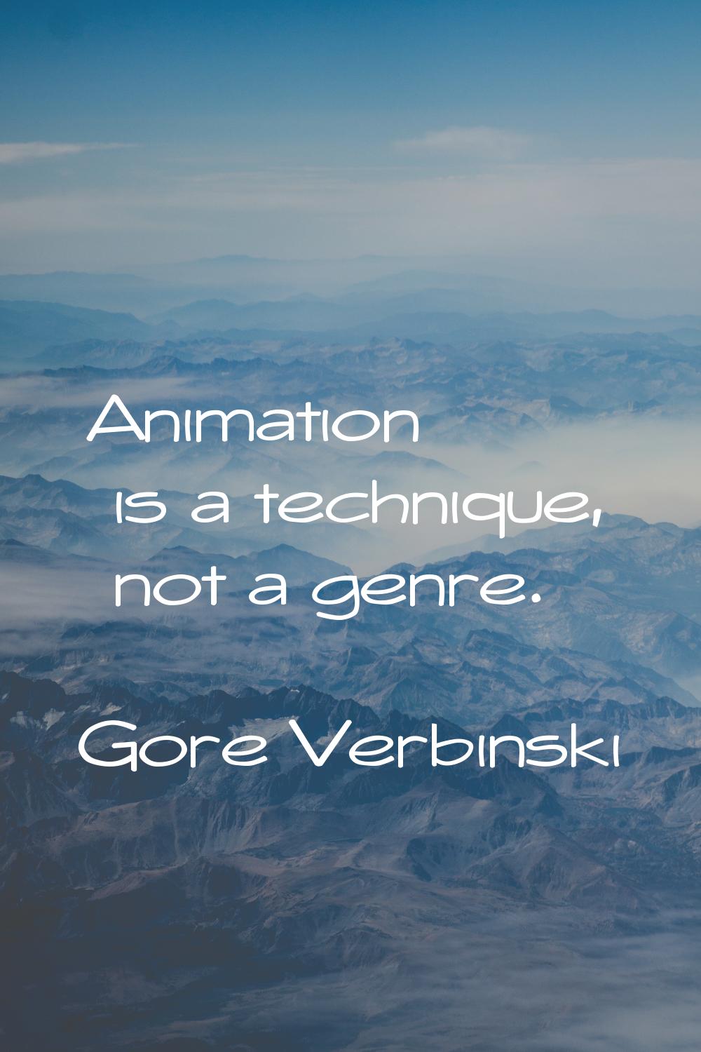 Animation is a technique, not a genre.
