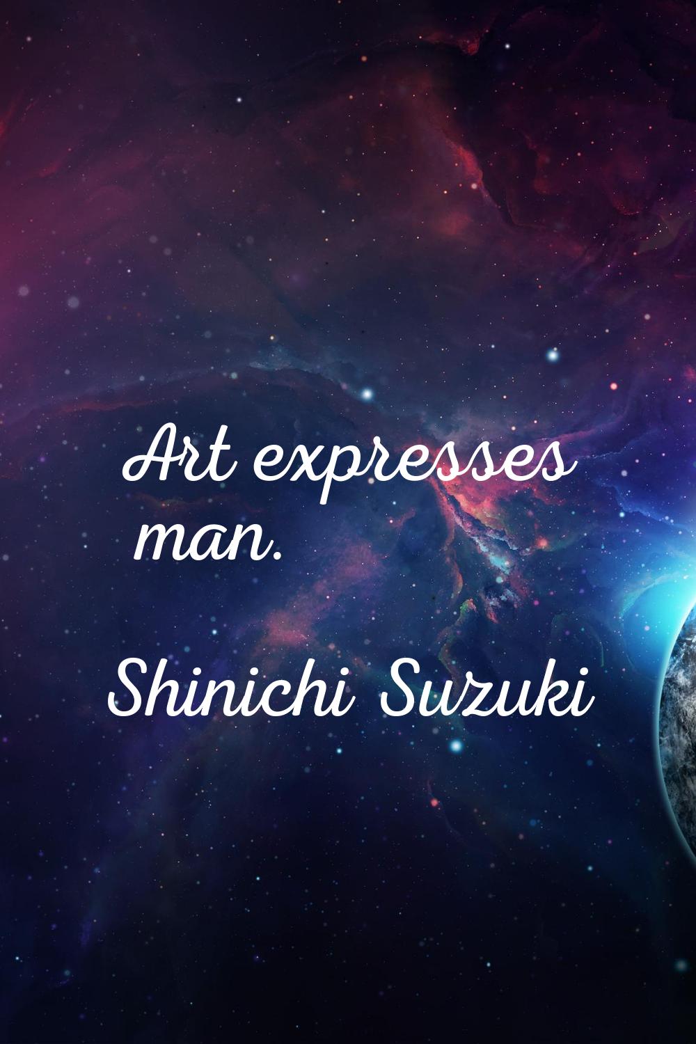 Art expresses man.