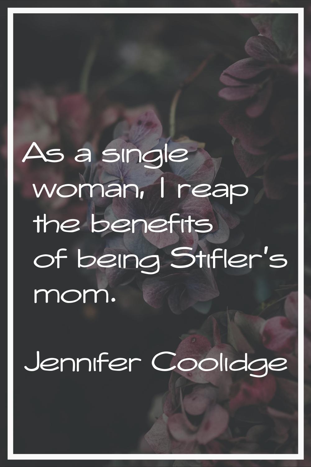 As a single woman, I reap the benefits of being Stifler's mom.