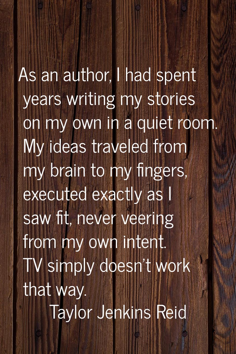 As an author, I had spent years writing my stories on my own in a quiet room. My ideas traveled fro