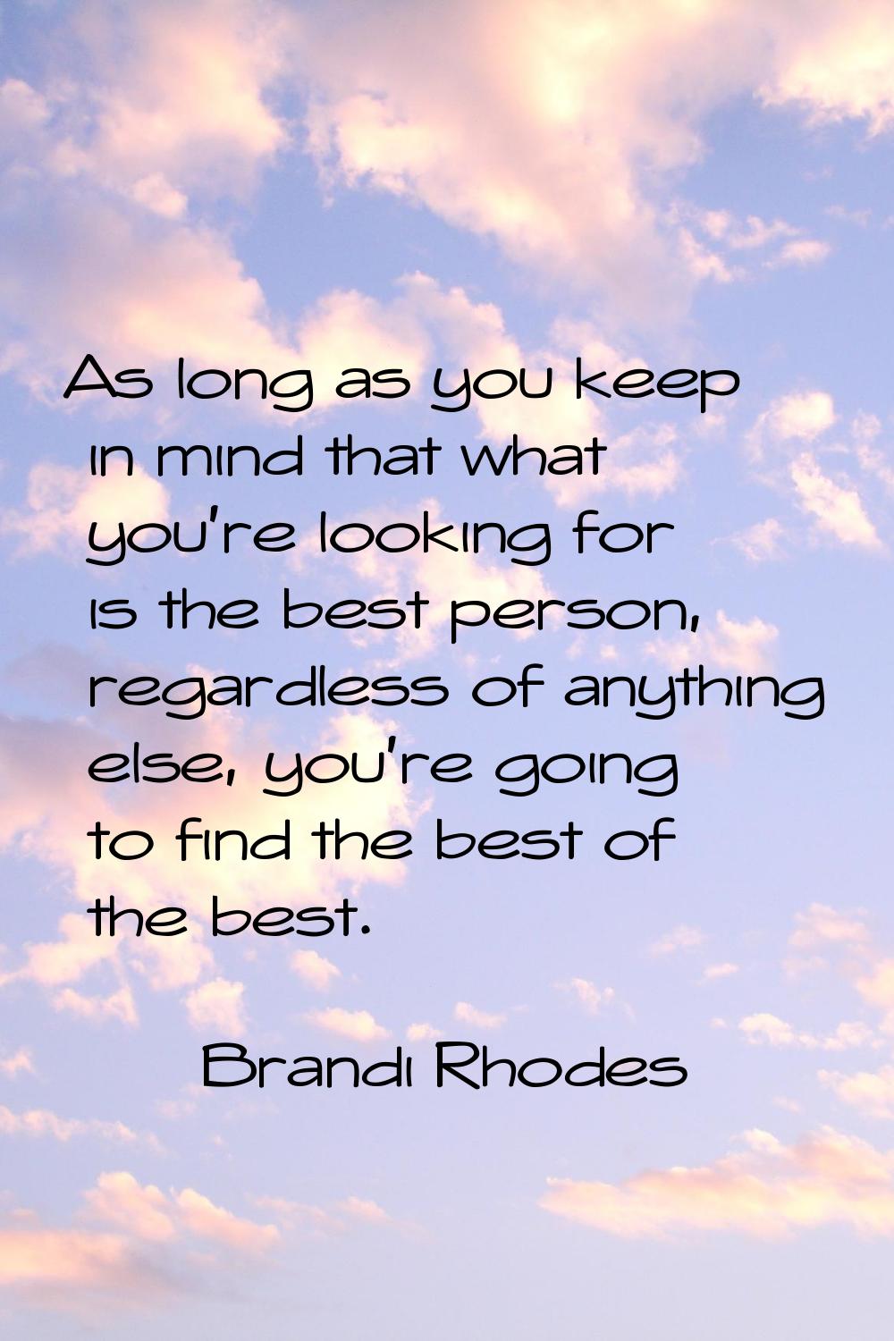As long as you keep in mind that what you're looking for is the best person, regardless of anything