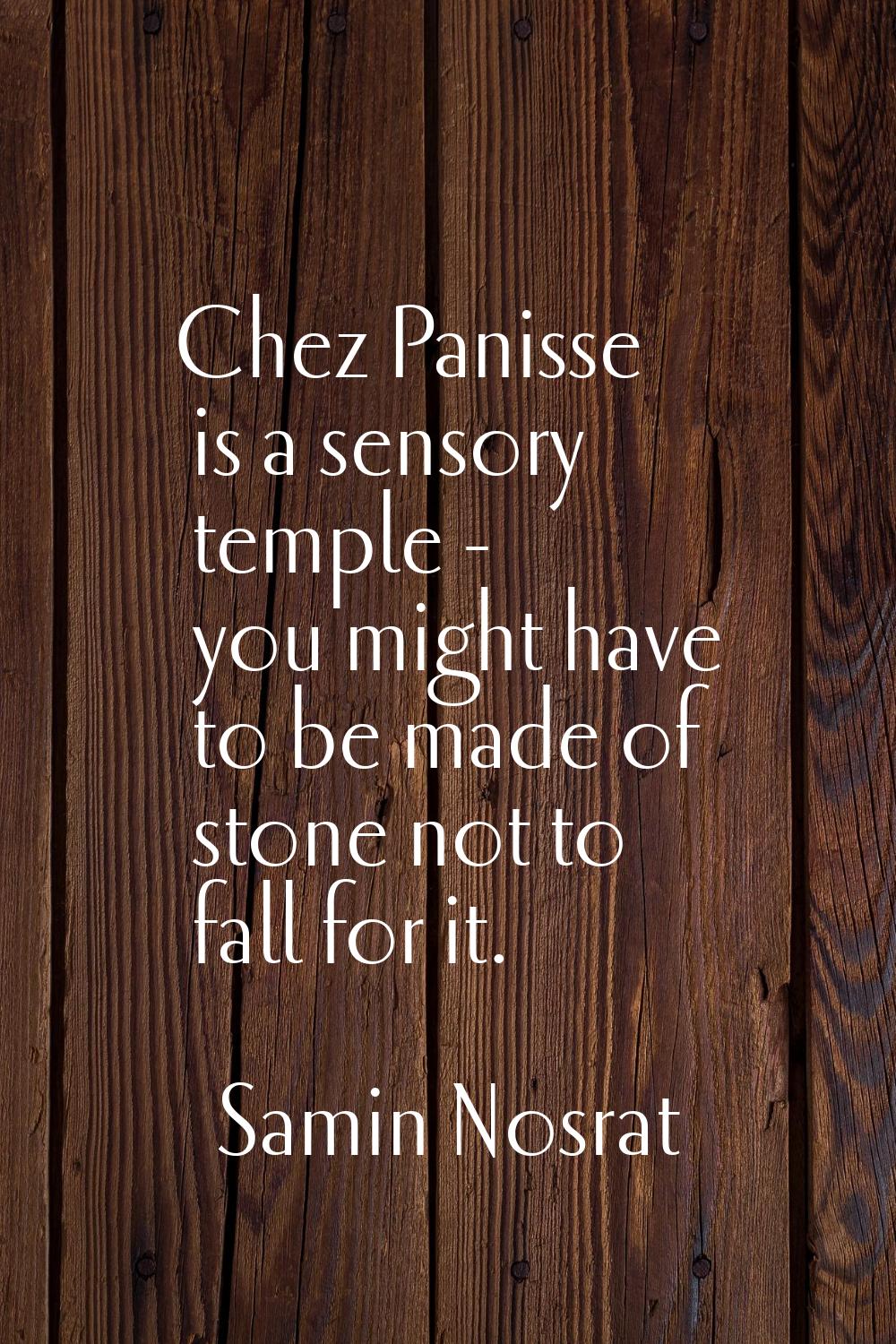 Chez Panisse is a sensory temple - you might have to be made of stone not to fall for it.