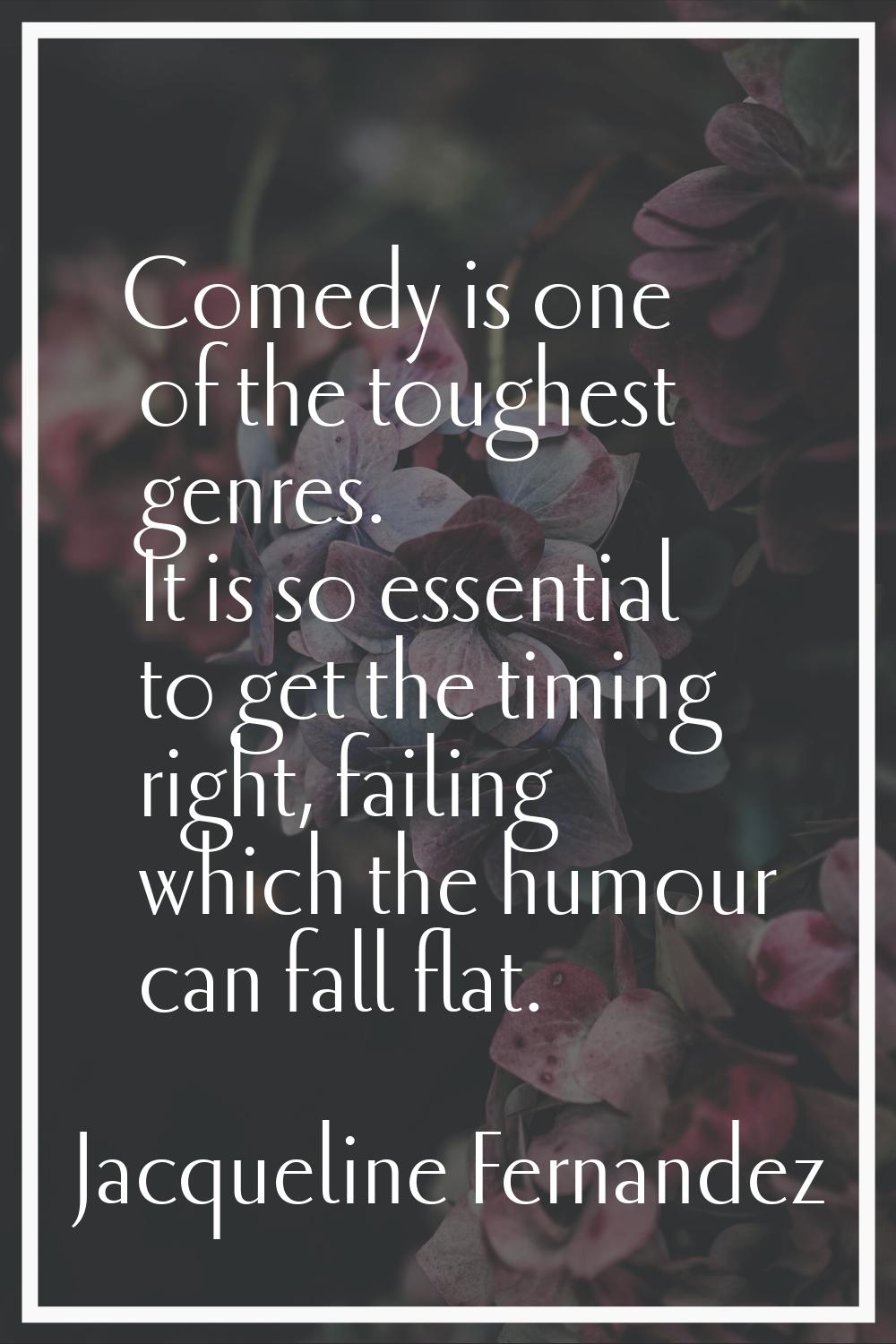 Comedy is one of the toughest genres. It is so essential to get the timing right, failing which the
