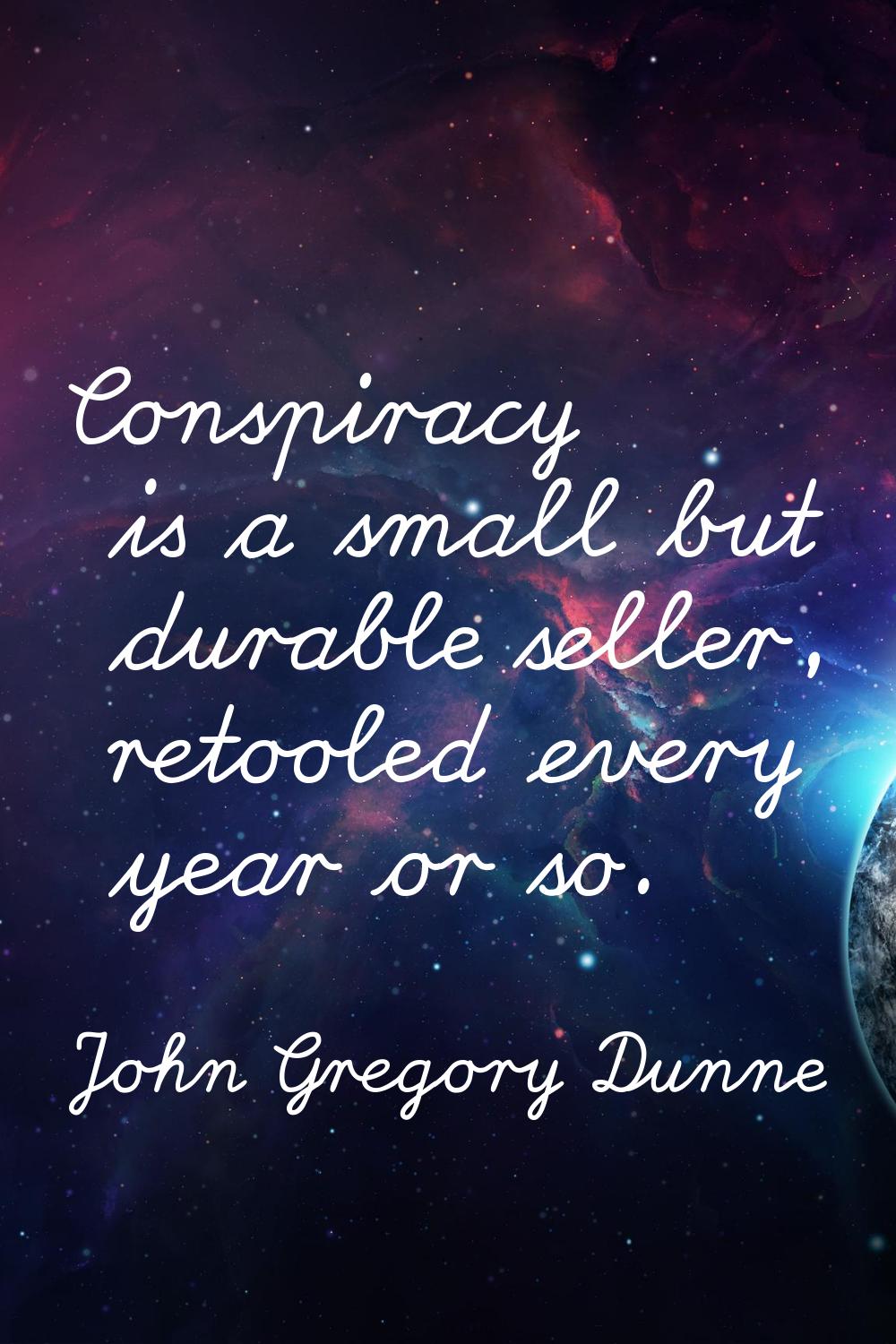 Conspiracy is a small but durable seller, retooled every year or so.