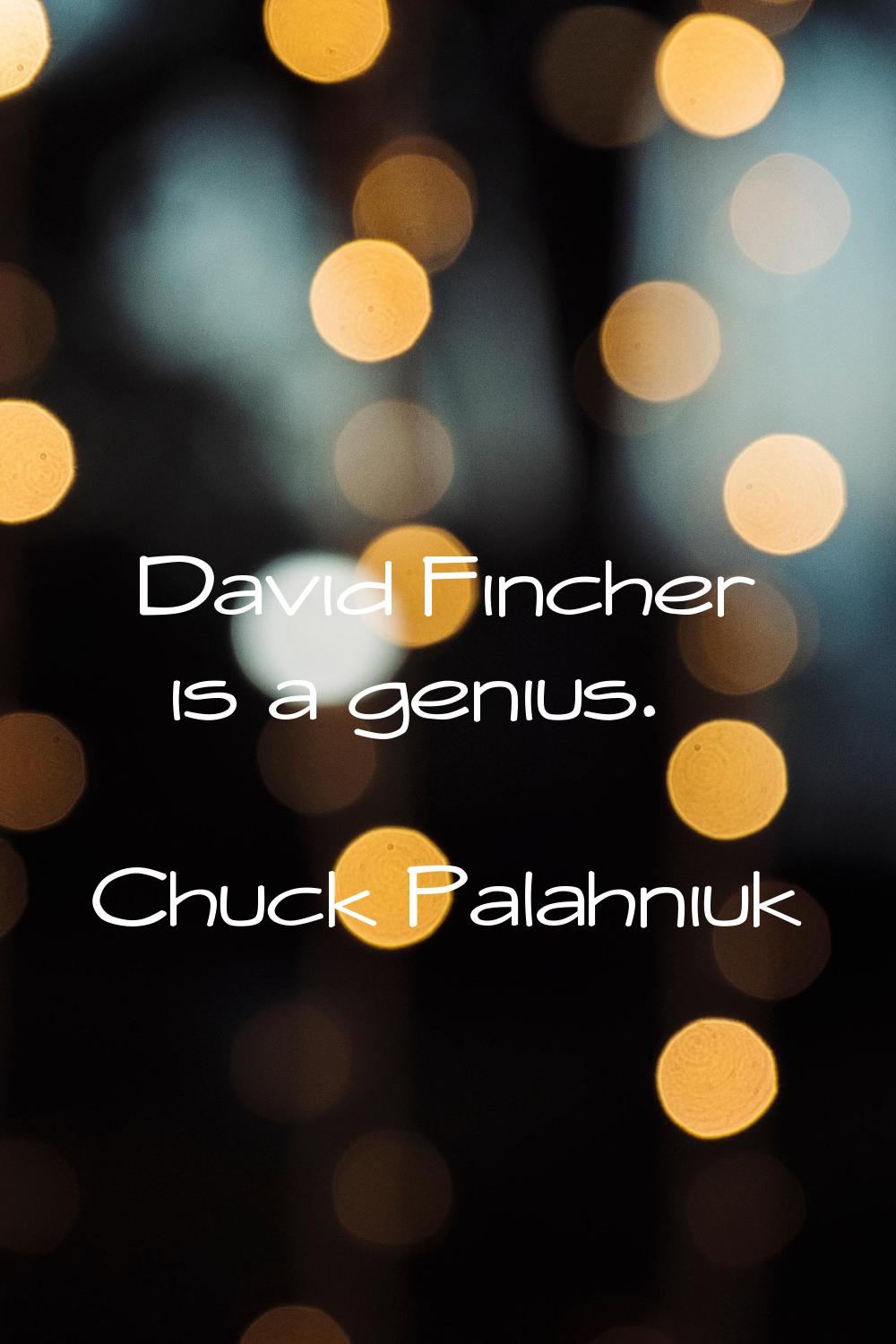 David Fincher is a genius.