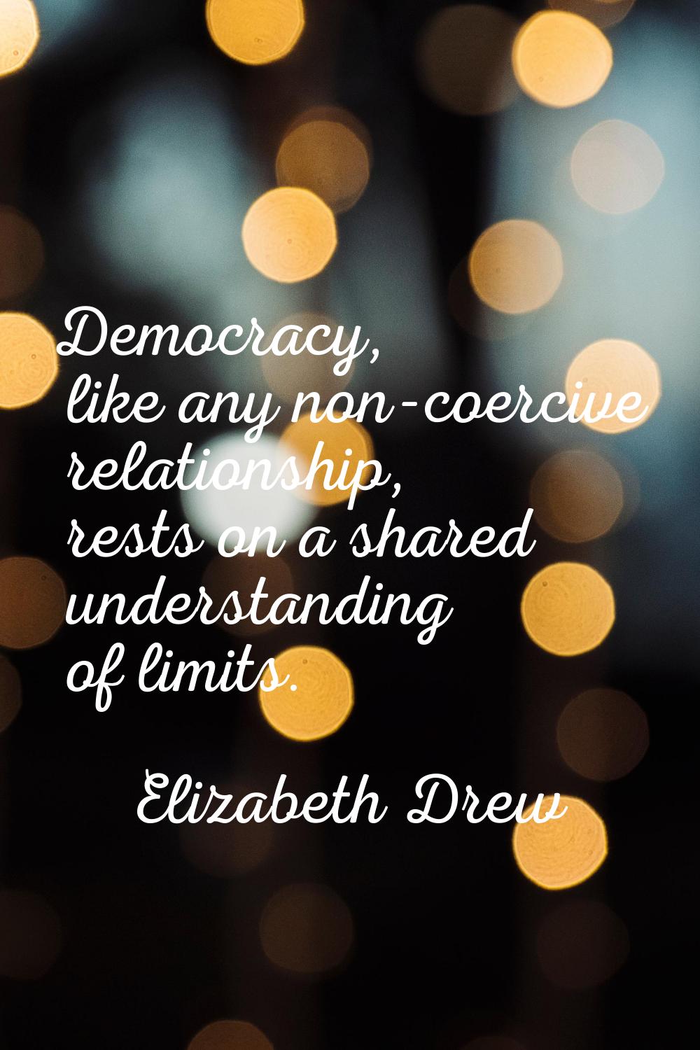 Democracy, like any non-coercive relationship, rests on a shared understanding of limits.