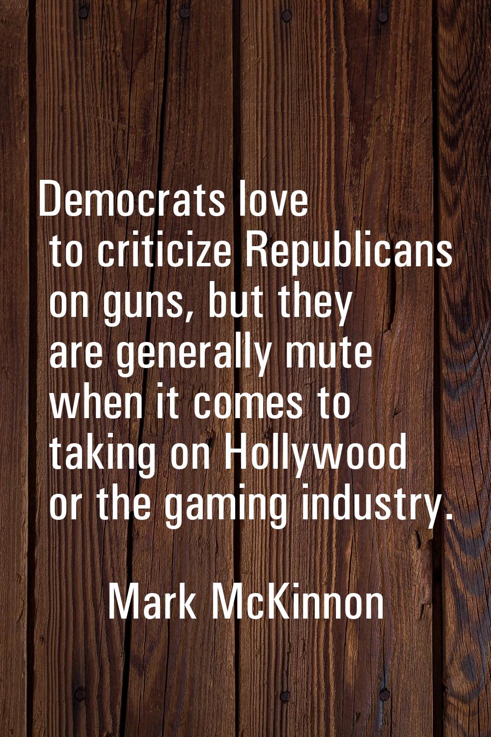 Democrats love to criticize Republicans on guns, but they are generally mute when it comes to takin