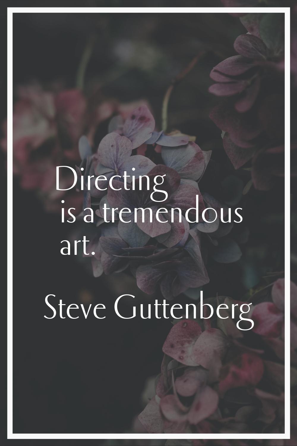 Directing is a tremendous art.