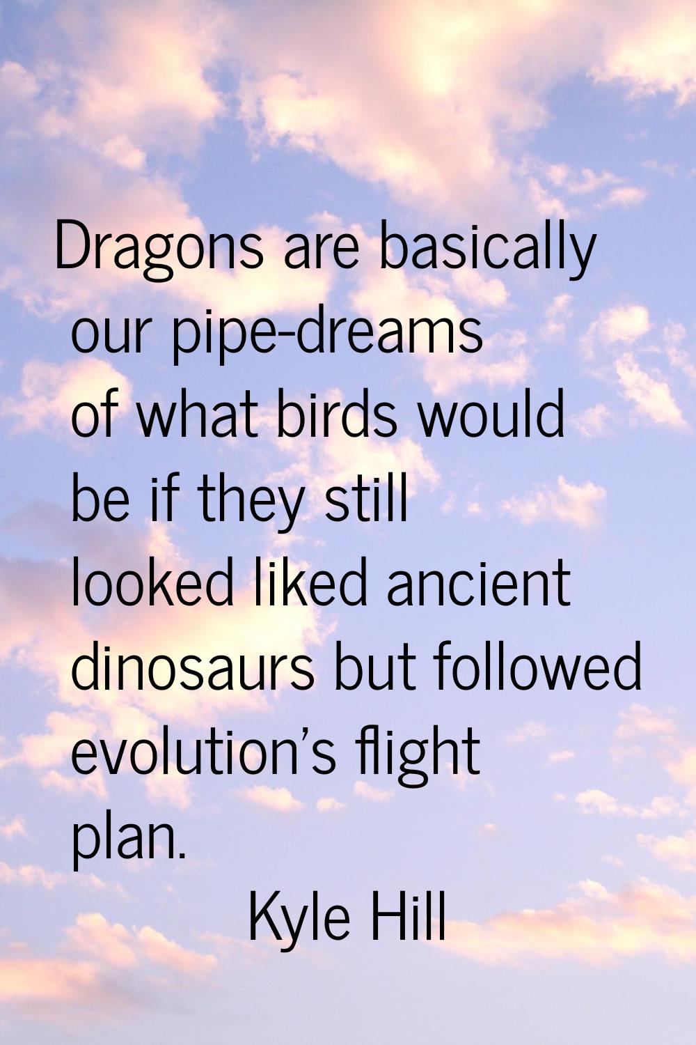 Dragons are basically our pipe-dreams of what birds would be if they still looked liked ancient din