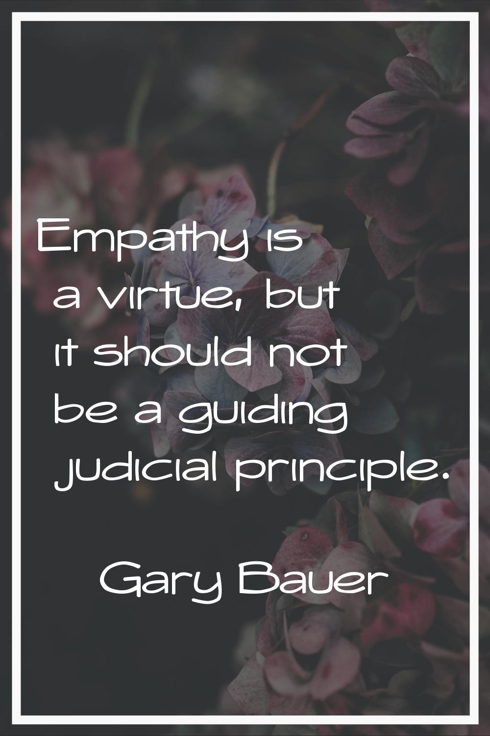 Empathy is a virtue, but it should not be a guiding judicial principle.