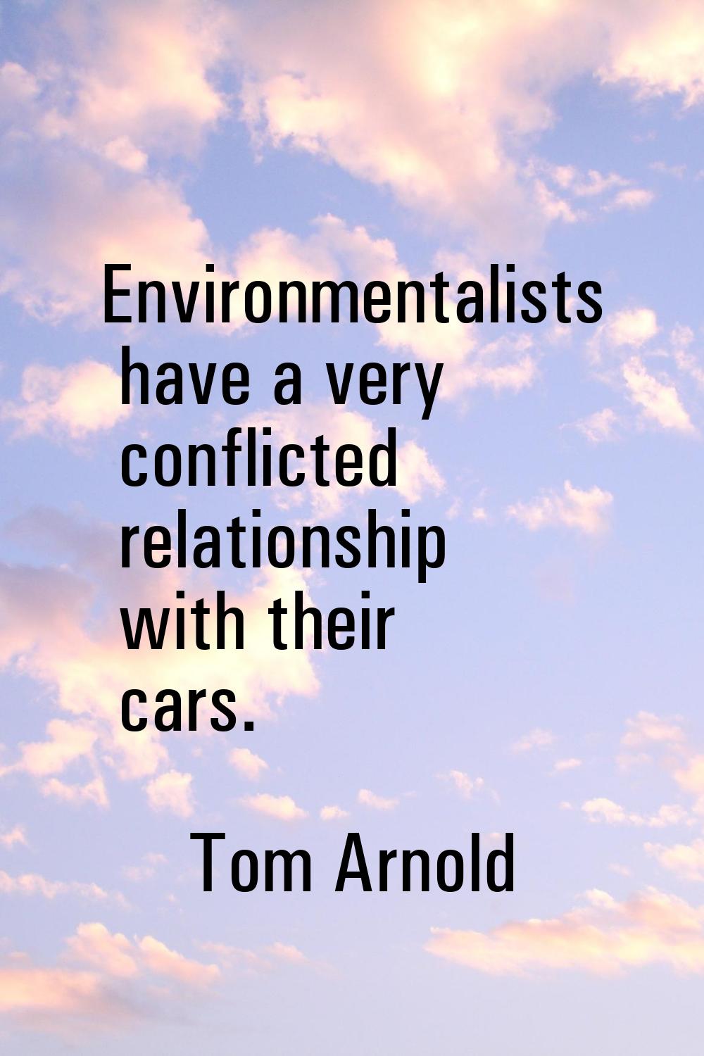 Environmentalists have a very conflicted relationship with their cars.