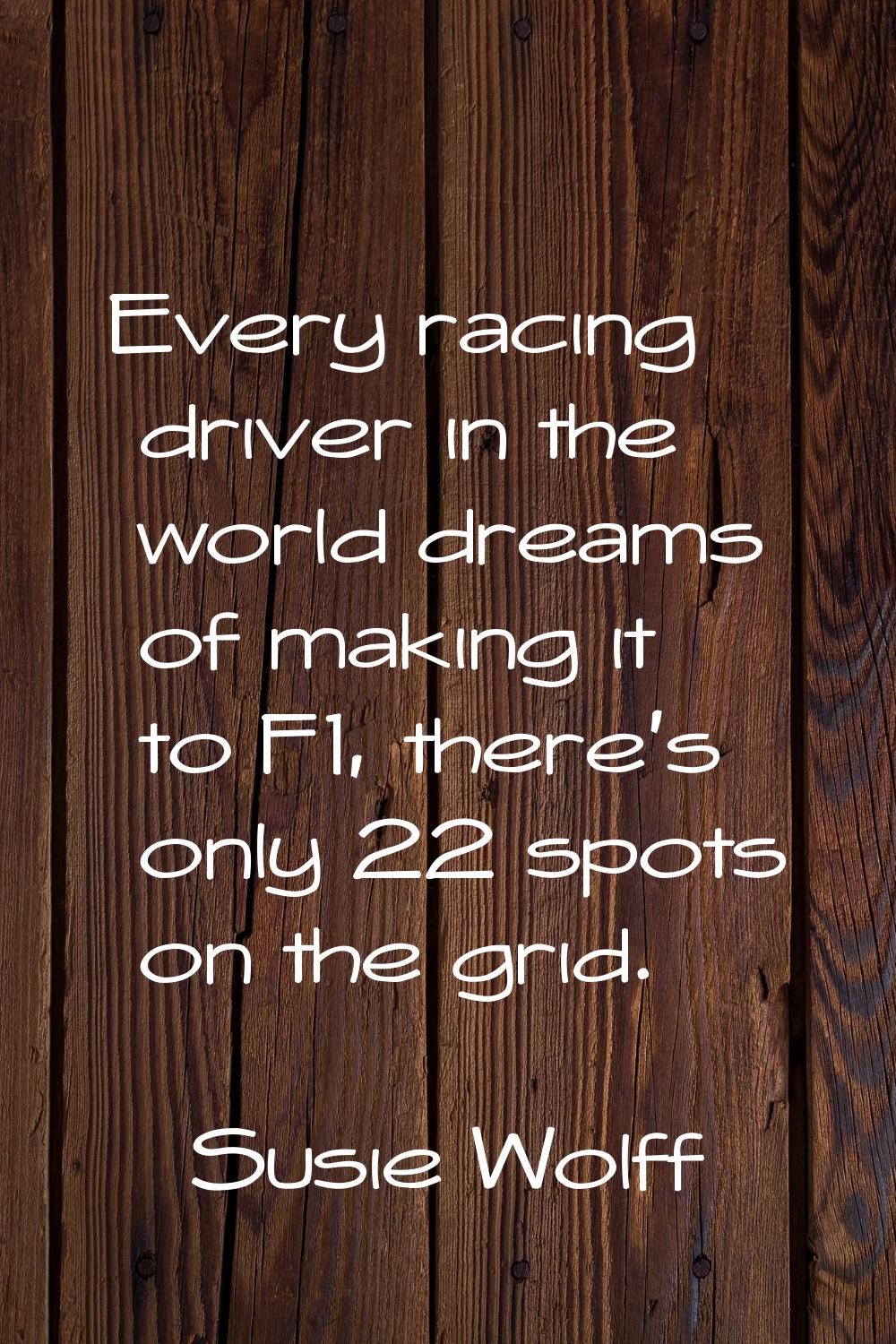 Every racing driver in the world dreams of making it to F1, there's only 22 spots on the grid.