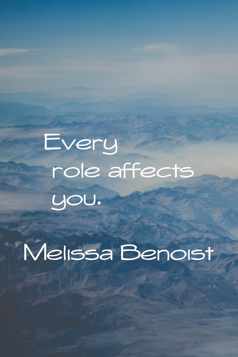 Every role affects you.