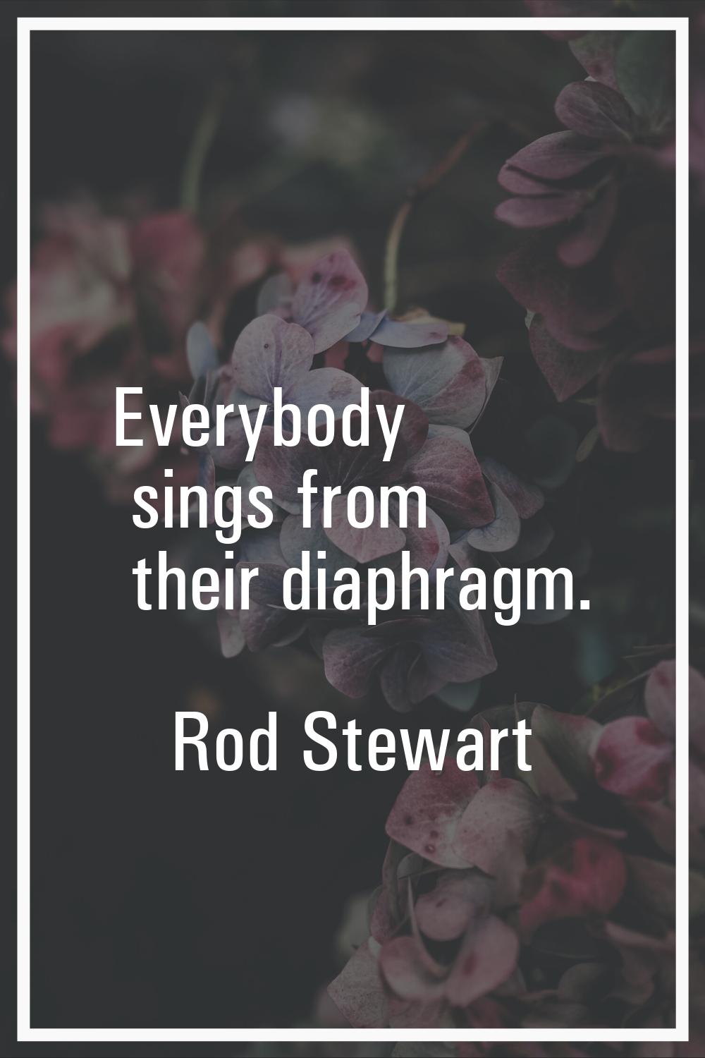 Everybody sings from their diaphragm.