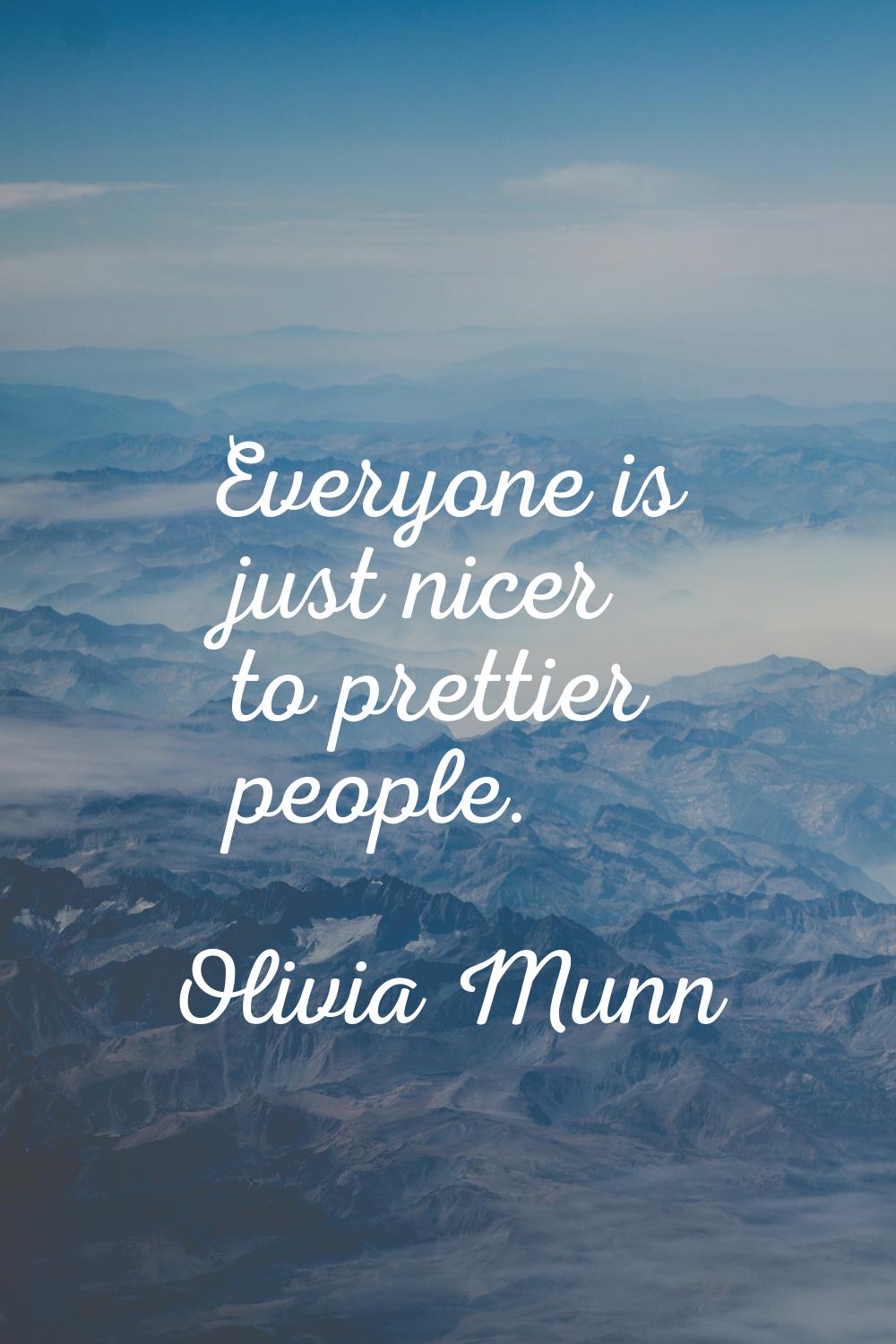 Everyone is just nicer to prettier people.