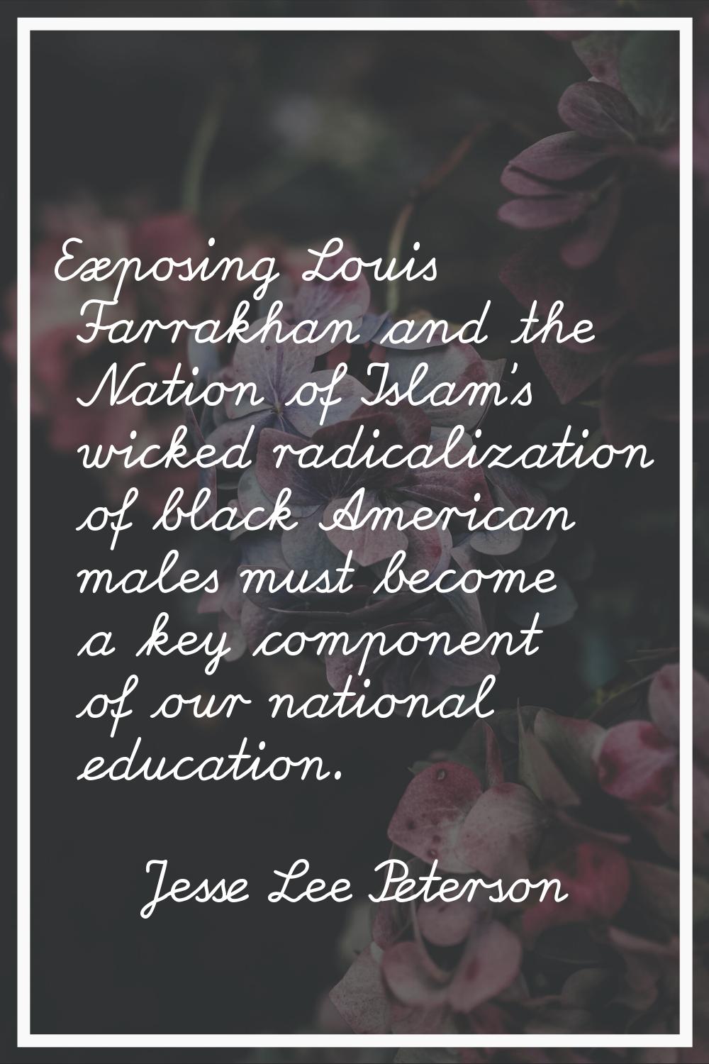 Exposing Louis Farrakhan and the Nation of Islam's wicked radicalization of black American males mu