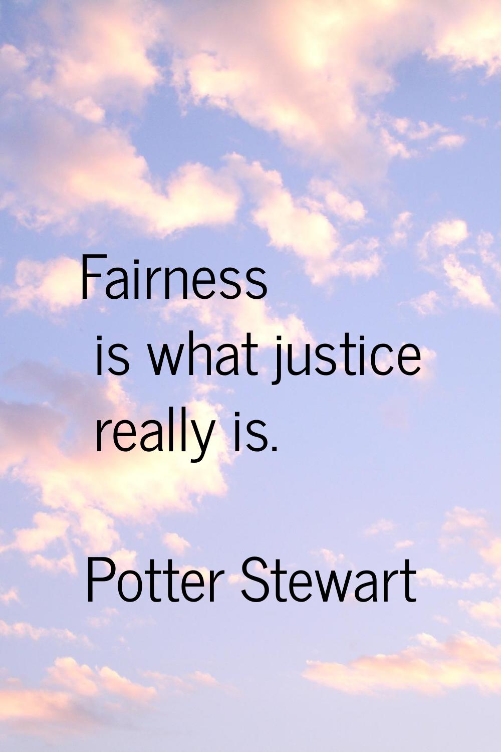 Fairness is what justice really is.