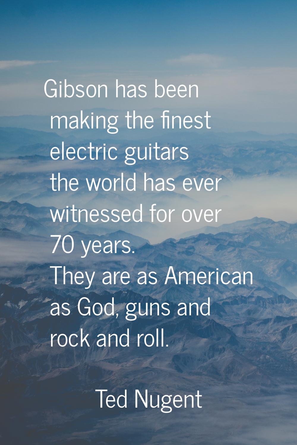 Gibson has been making the finest electric guitars the world has ever witnessed for over 70 years. 