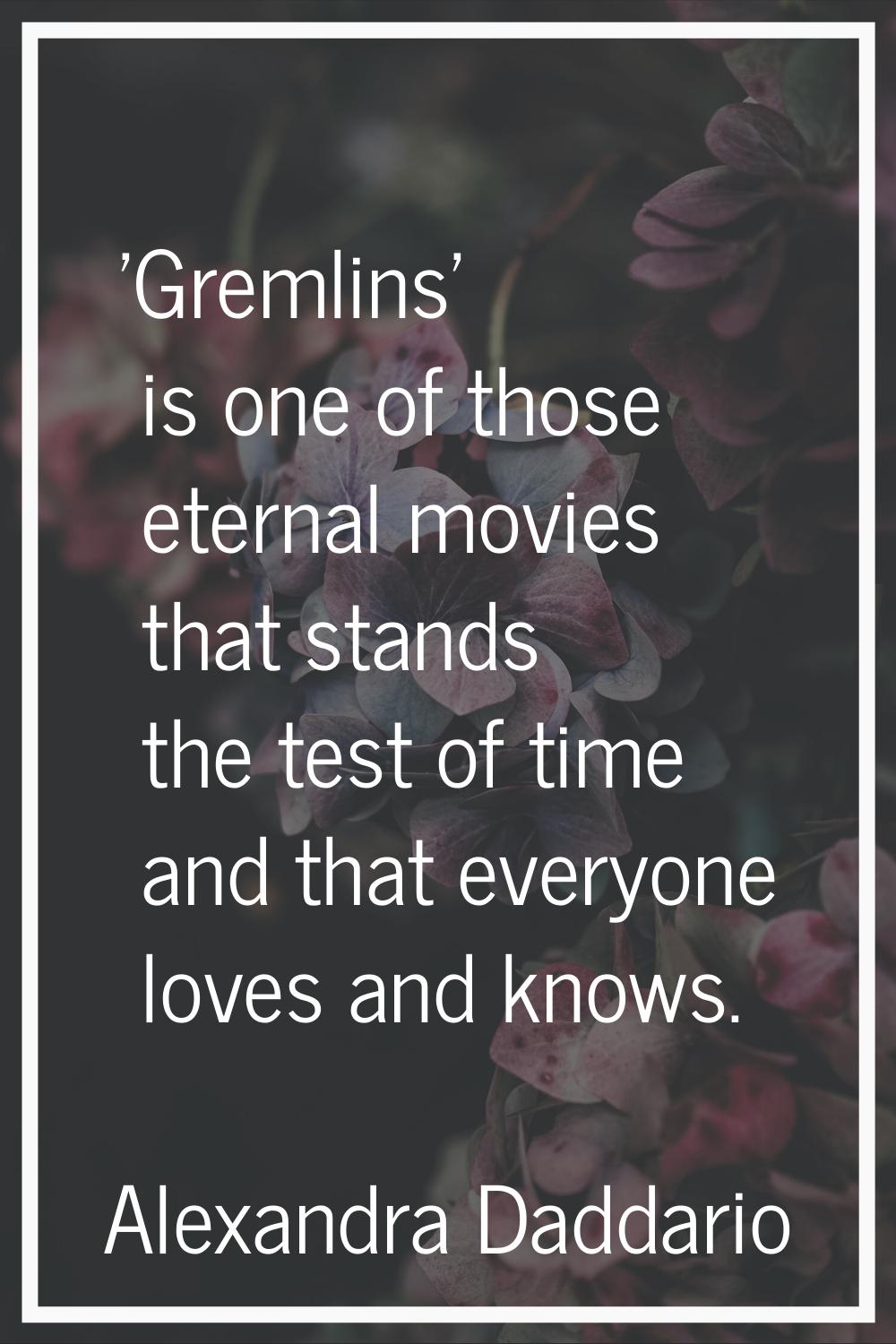 'Gremlins' is one of those eternal movies that stands the test of time and that everyone loves and 