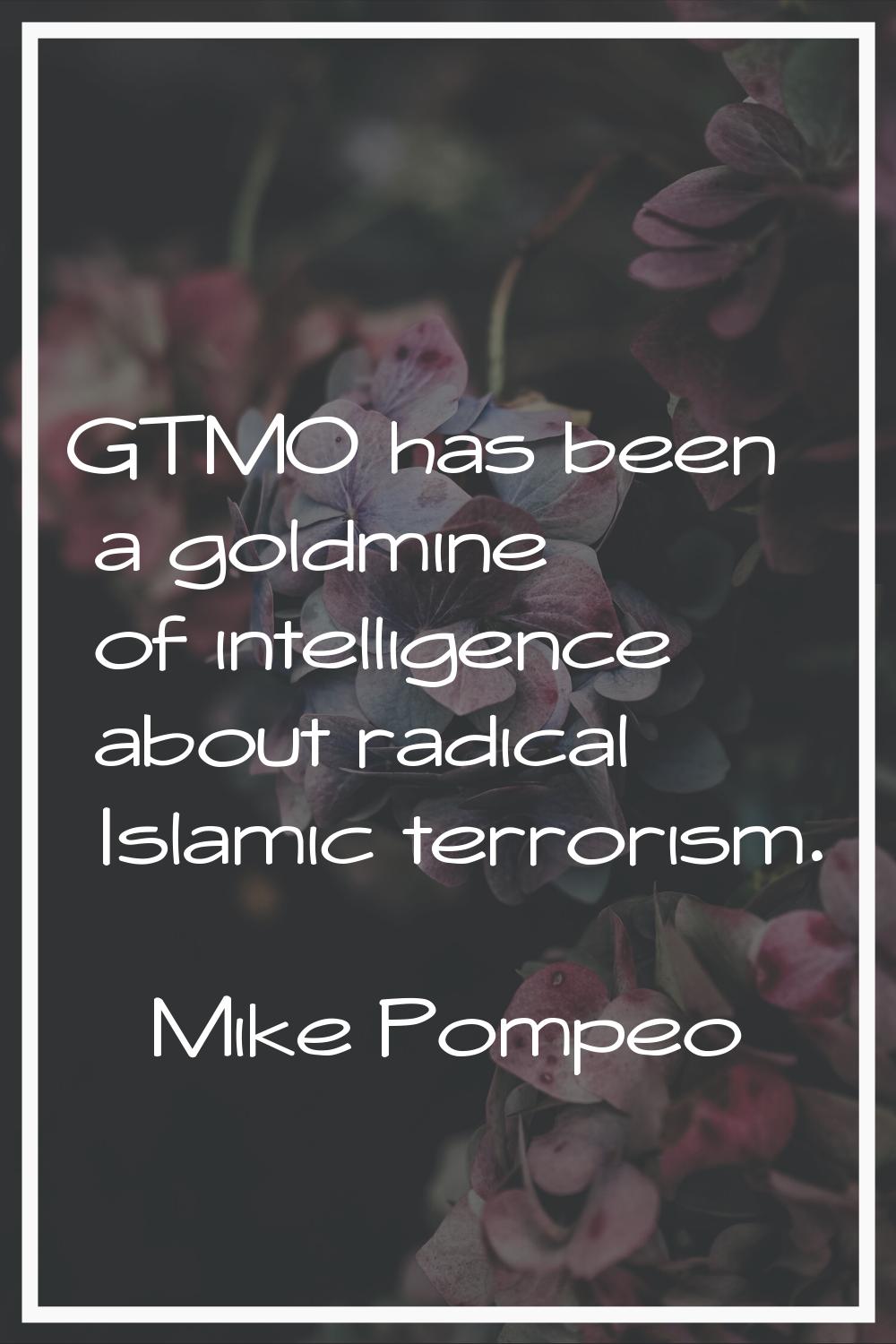 GTMO has been a goldmine of intelligence about radical Islamic terrorism.