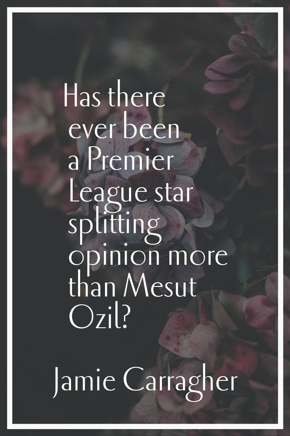 Has there ever been a Premier League star splitting opinion more than Mesut Ozil?