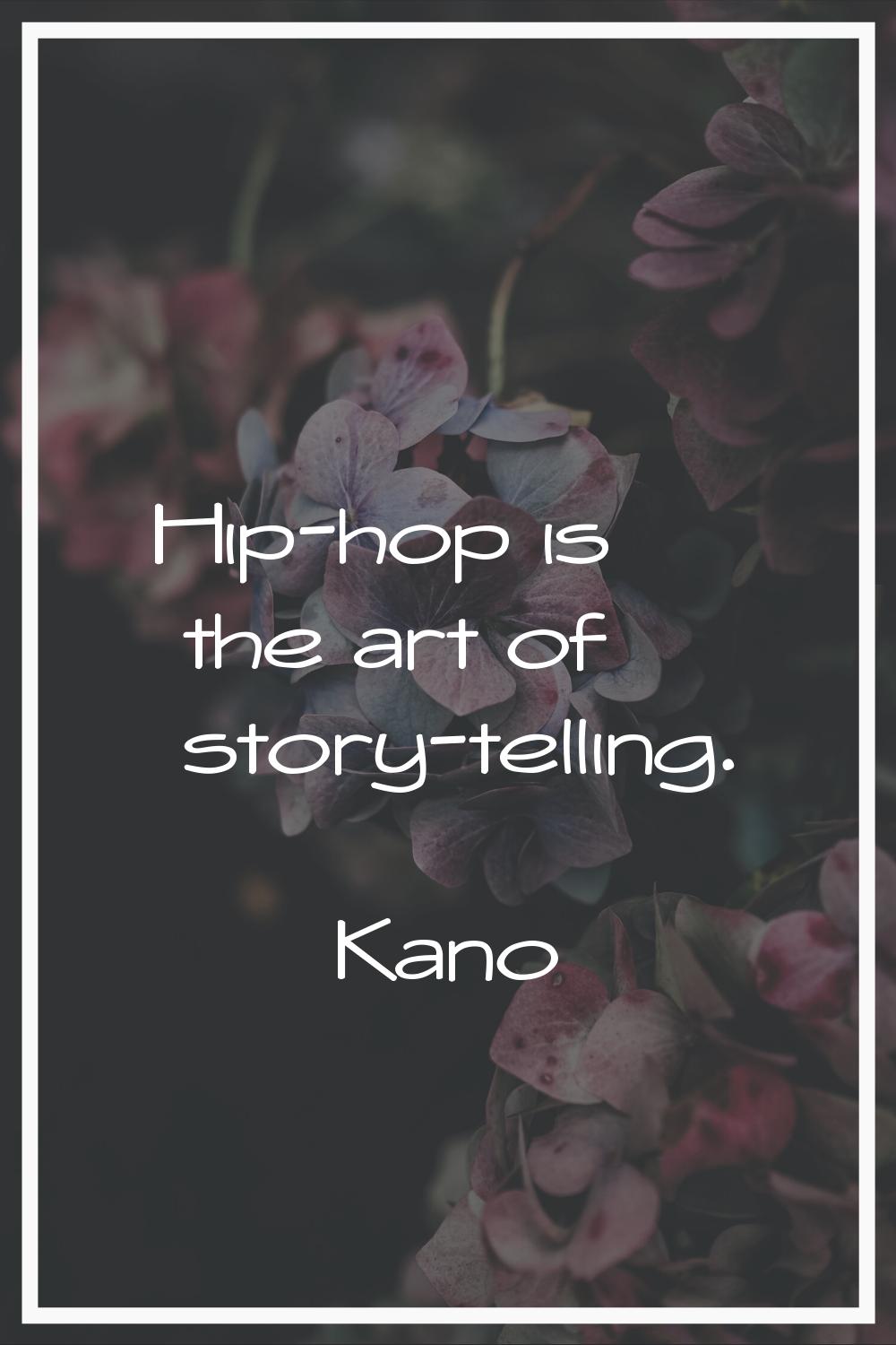 Hip-hop is the art of story-telling.