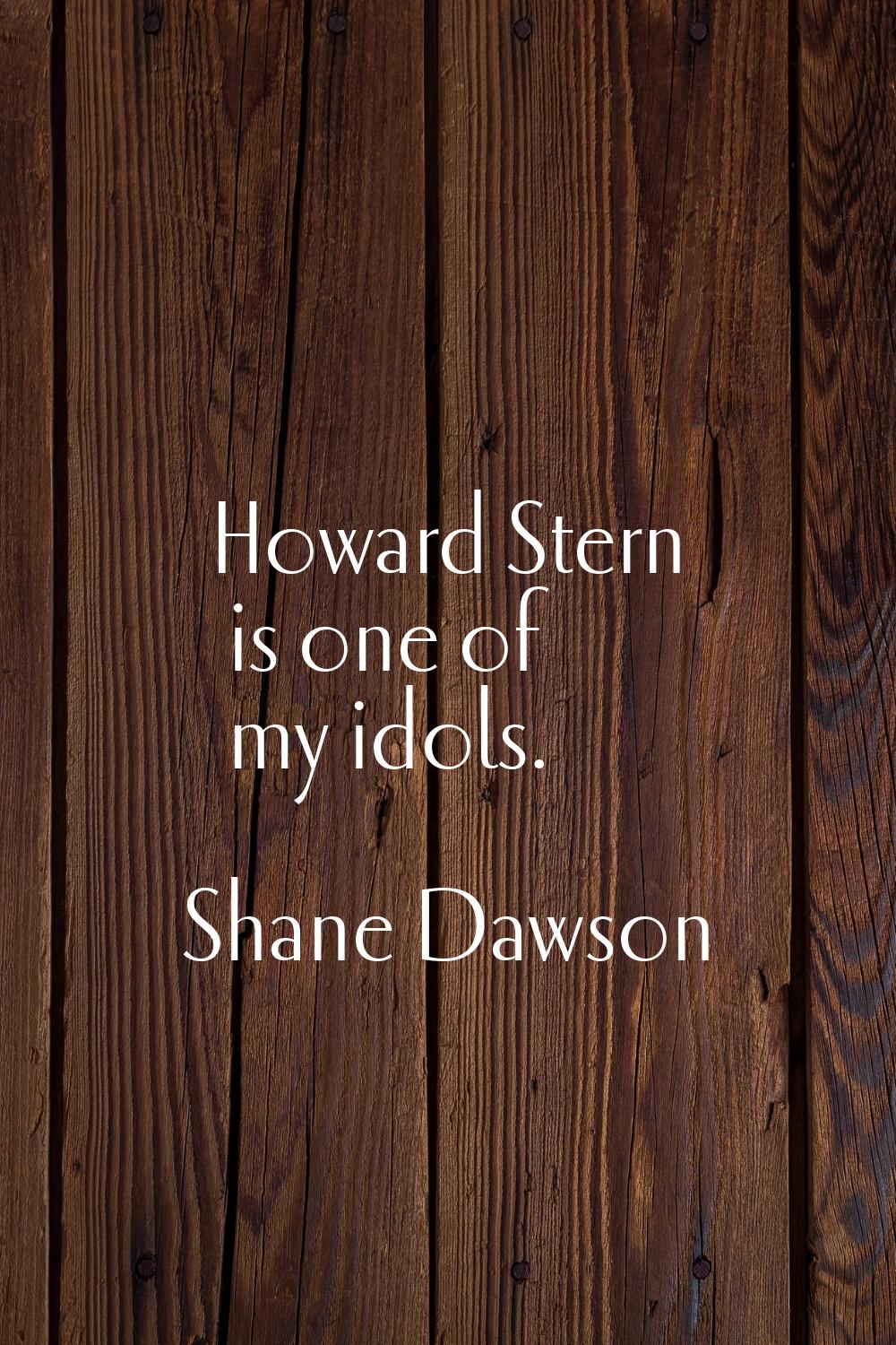 Howard Stern is one of my idols.