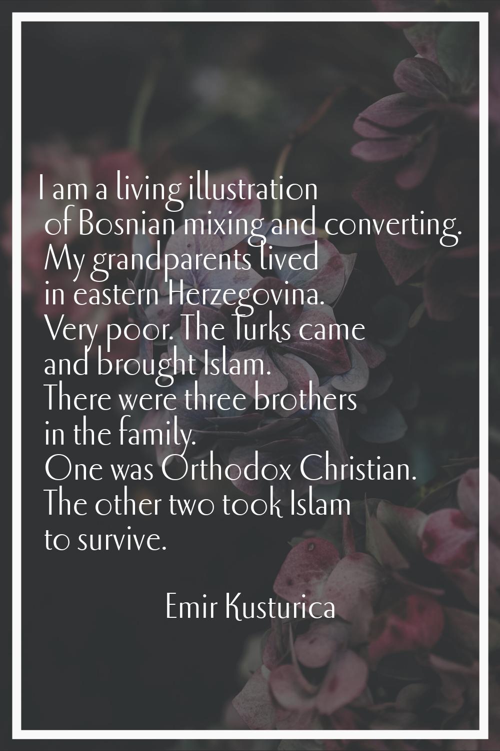 I am a living illustration of Bosnian mixing and converting. My grandparents lived in eastern Herze