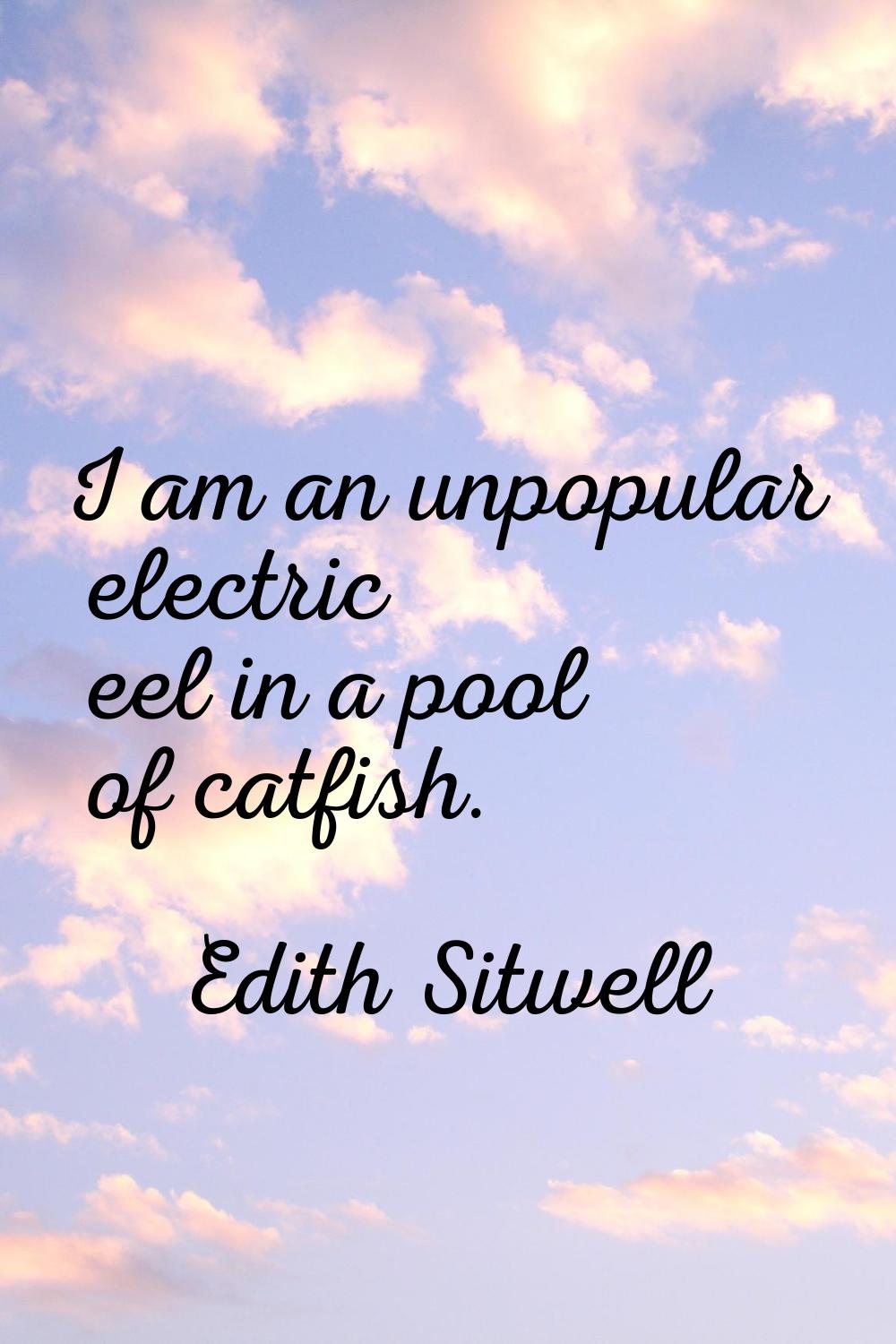 I am an unpopular electric eel in a pool of catfish.