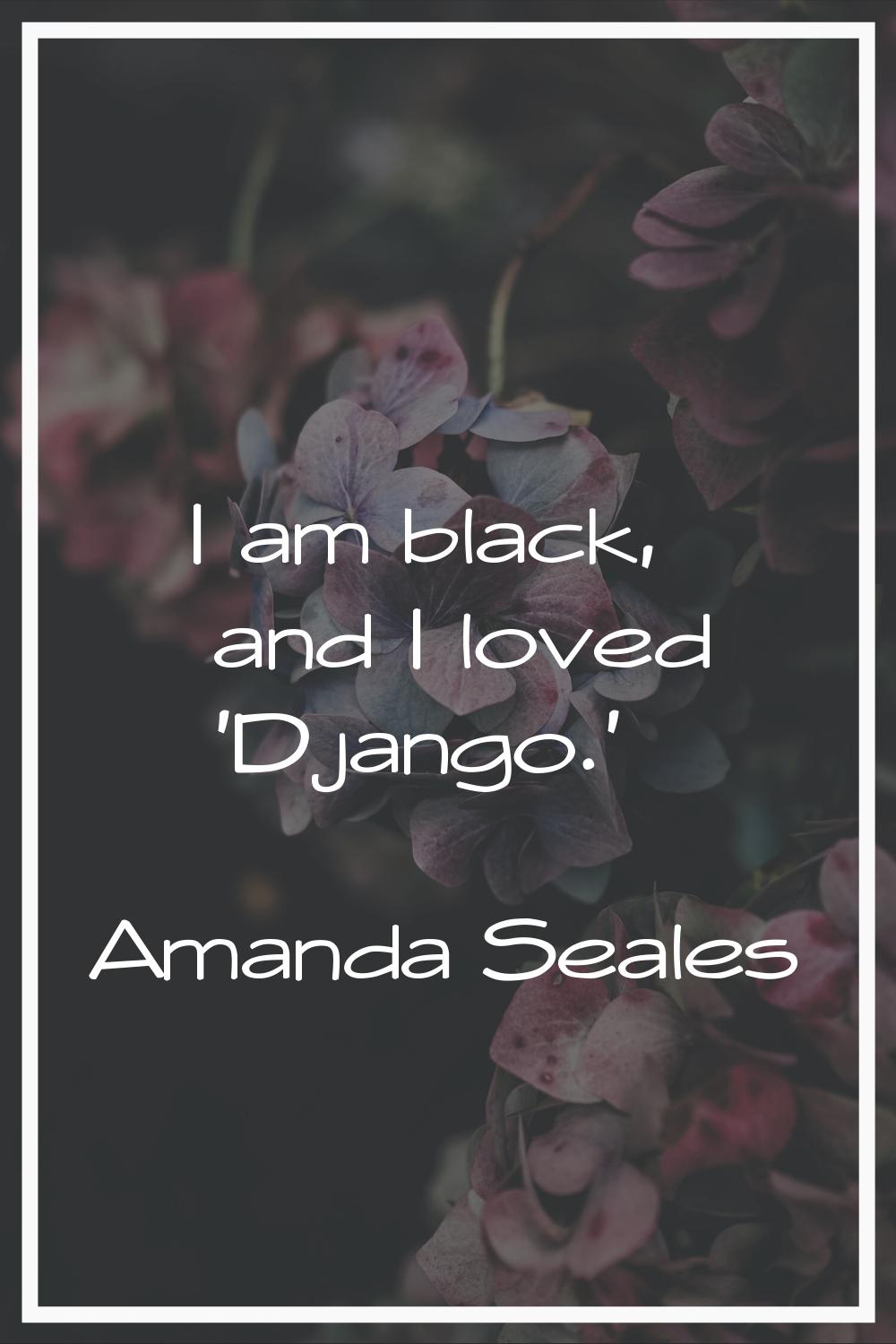 I am black, and I loved 'Django.'
