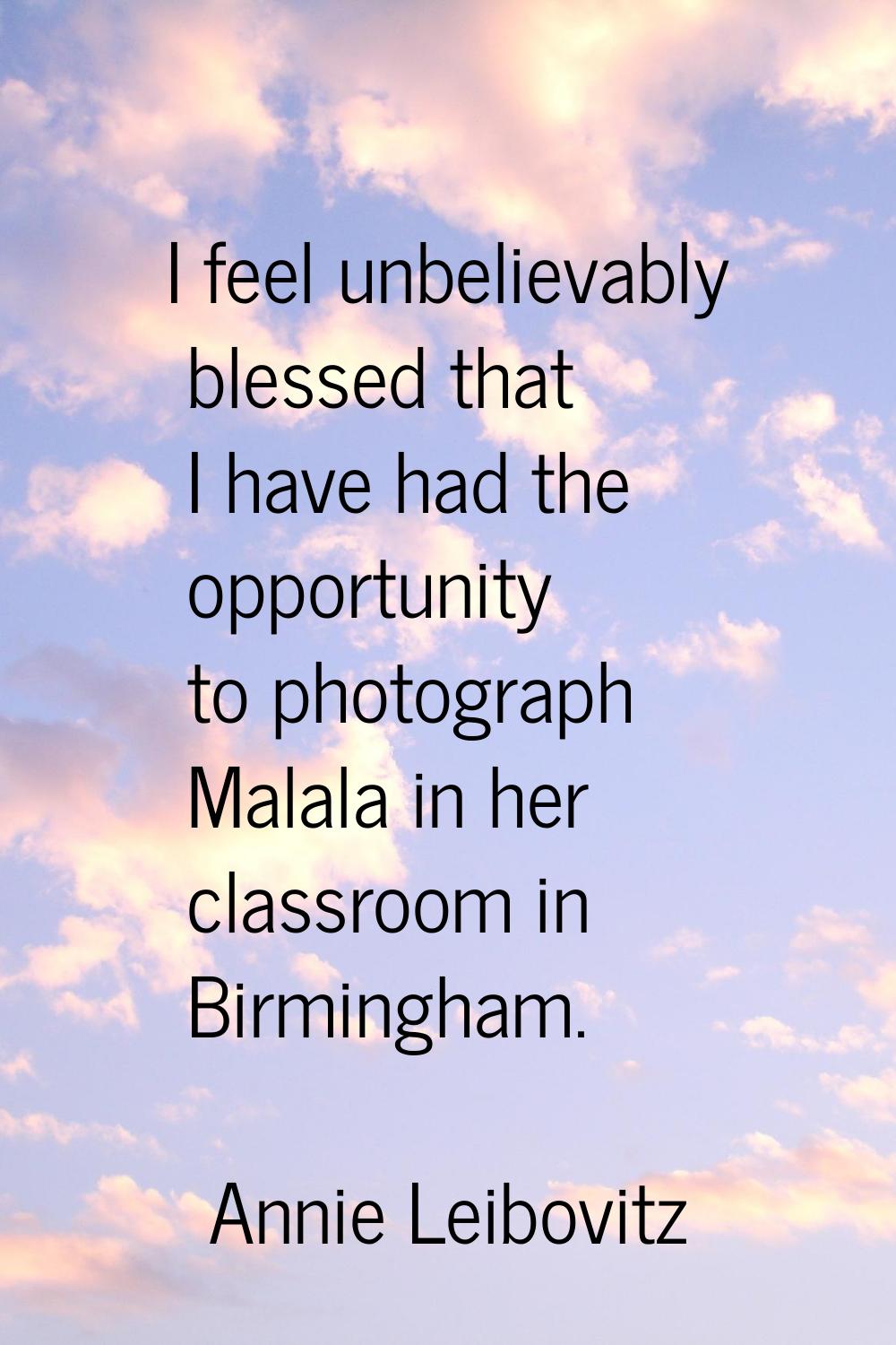 I feel unbelievably blessed that I have had the opportunity to photograph Malala in her classroom i