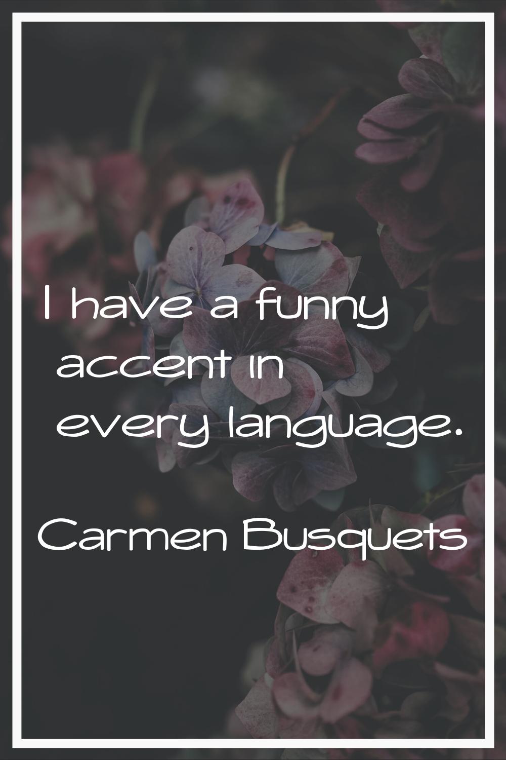 I have a funny accent in every language.