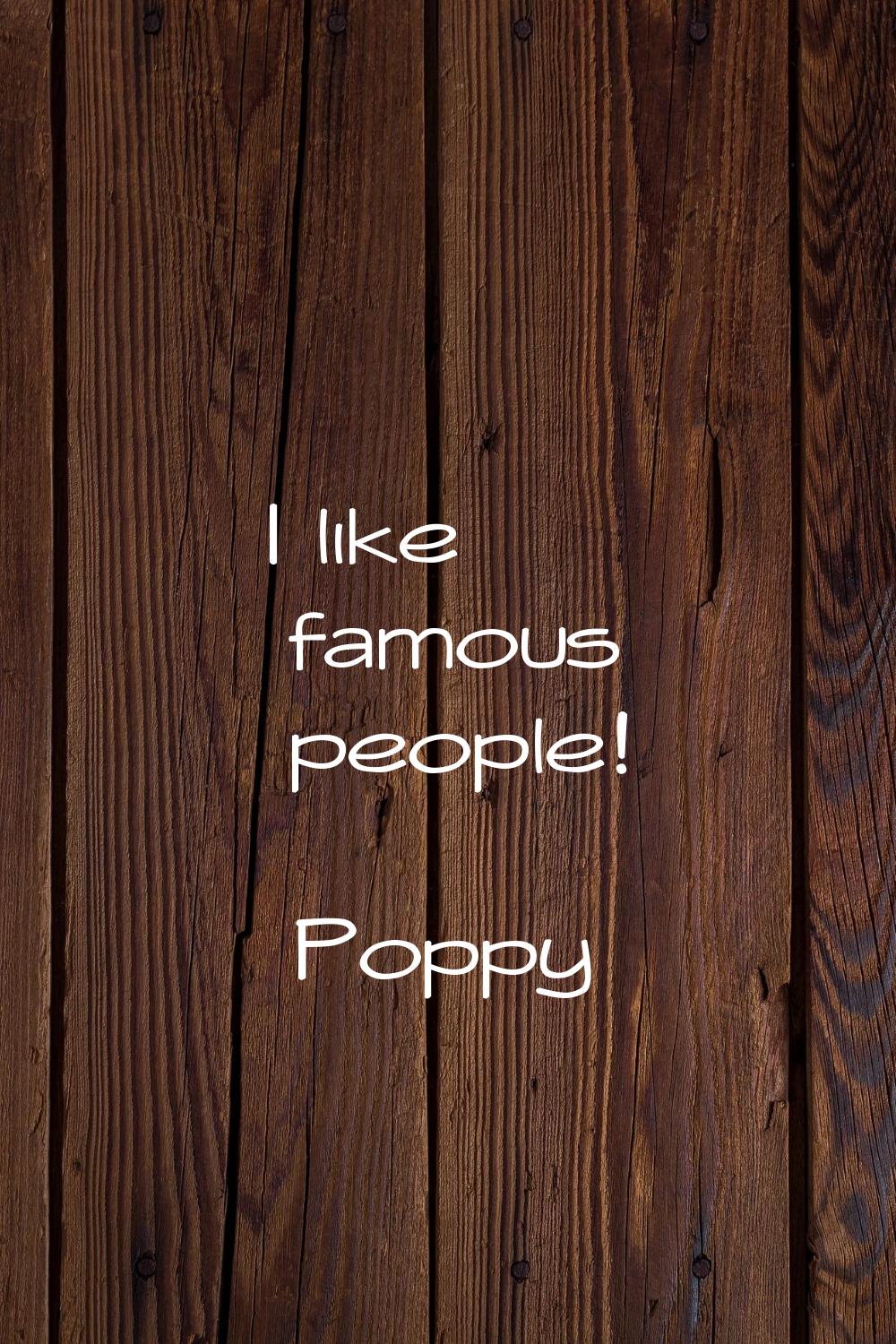I like famous people!