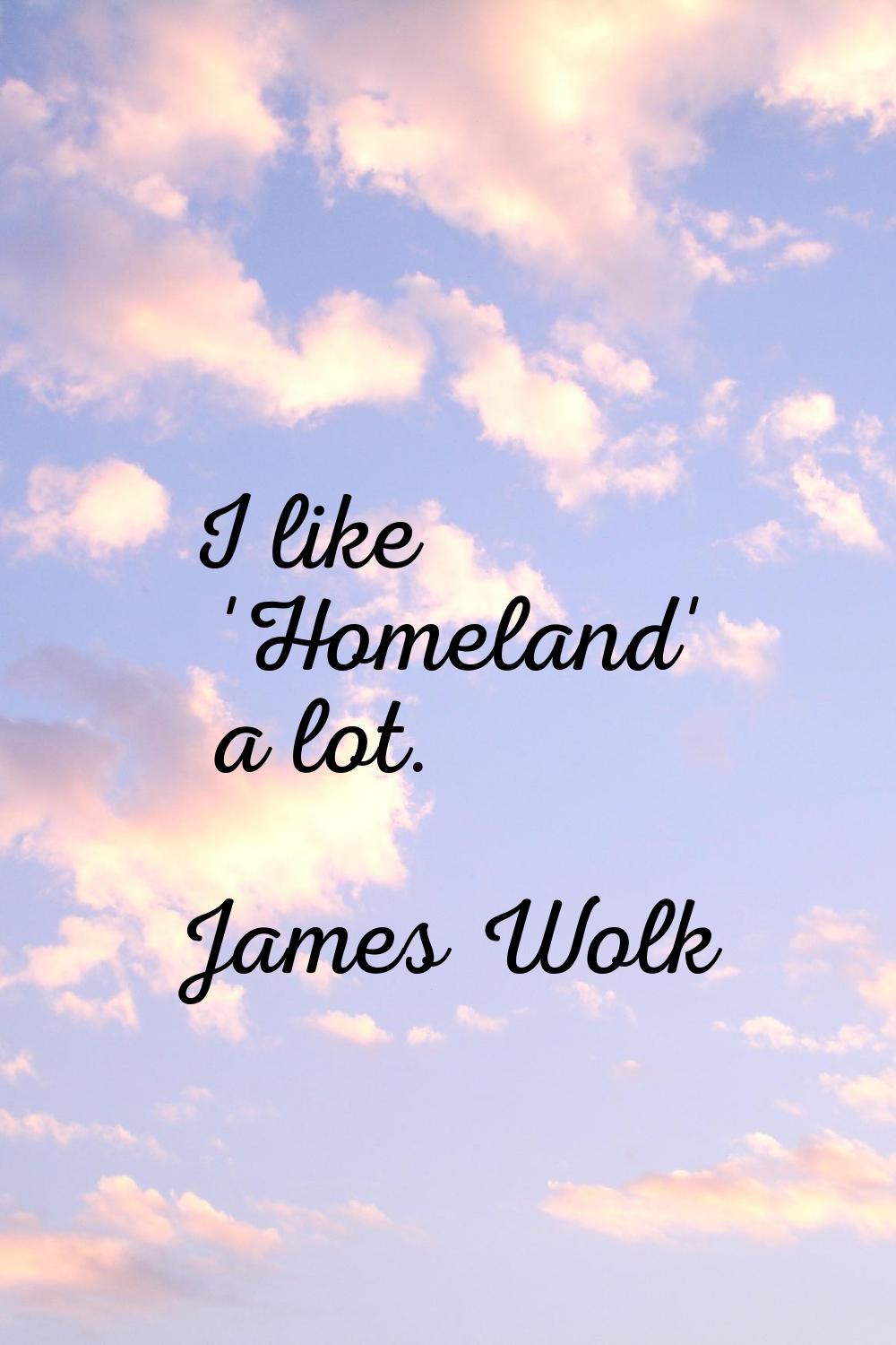I like 'Homeland' a lot.