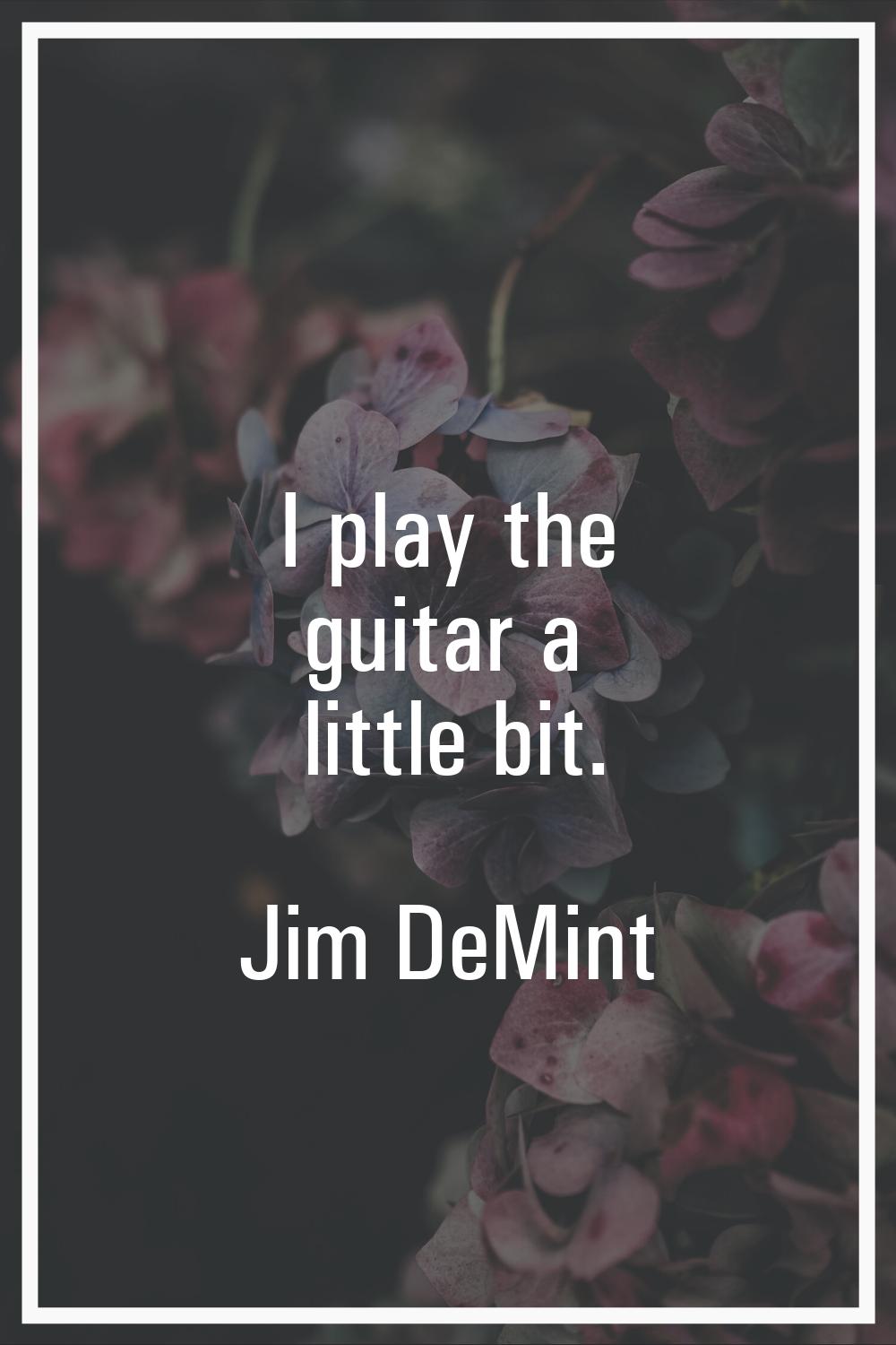 I play the guitar a little bit.