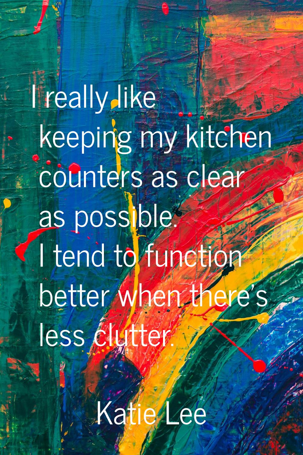 I really like keeping my kitchen counters as clear as possible. I tend to function better when ther