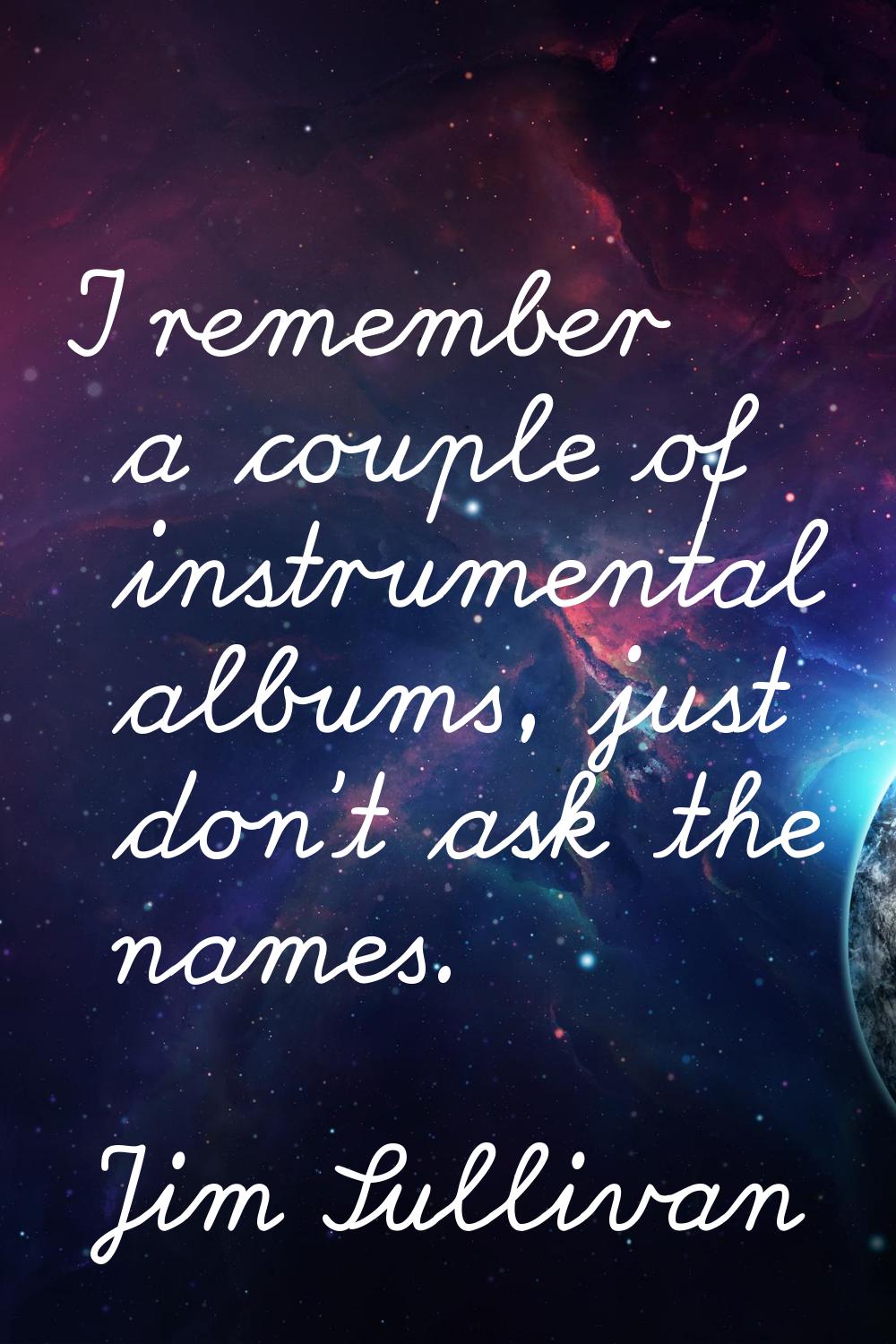 I remember a couple of instrumental albums, just don't ask the names.