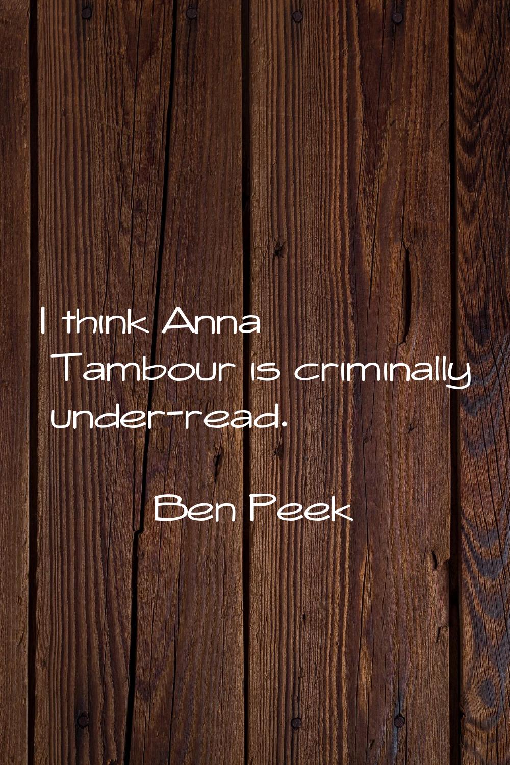 I think Anna Tambour is criminally under-read.