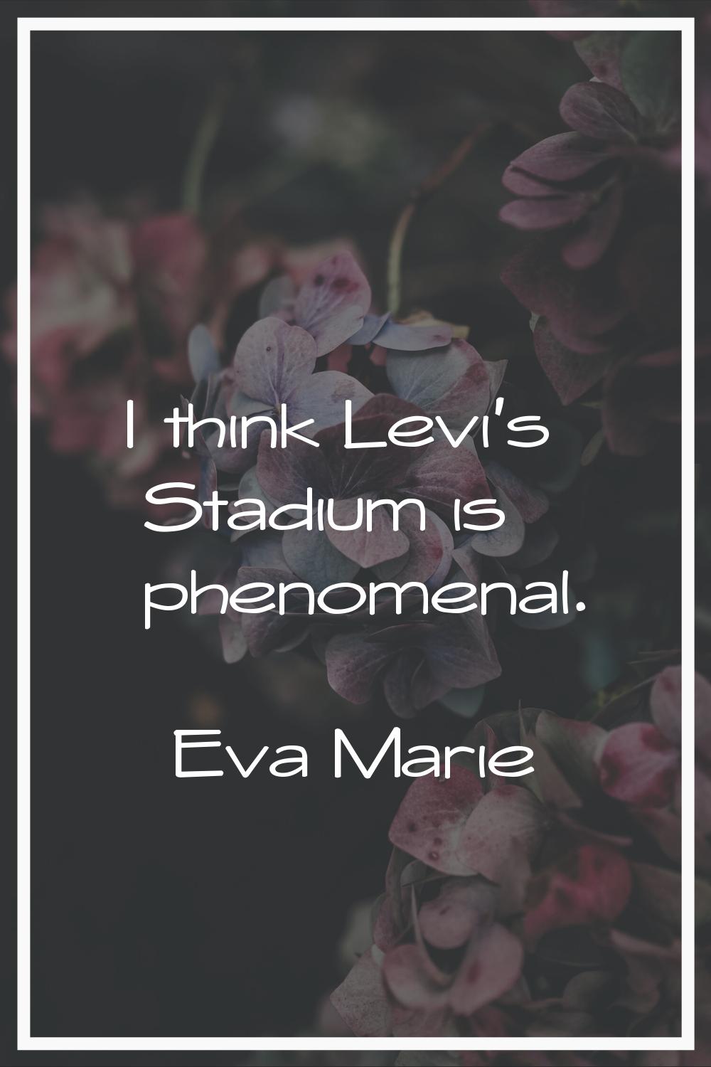 I think Levi's Stadium is phenomenal.