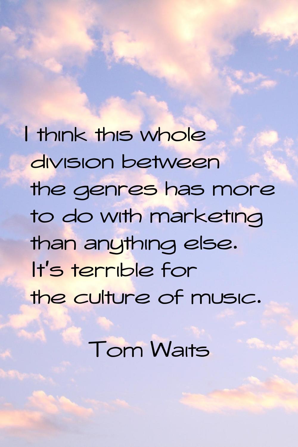 I think this whole division between the genres has more to do with marketing than anything else. It