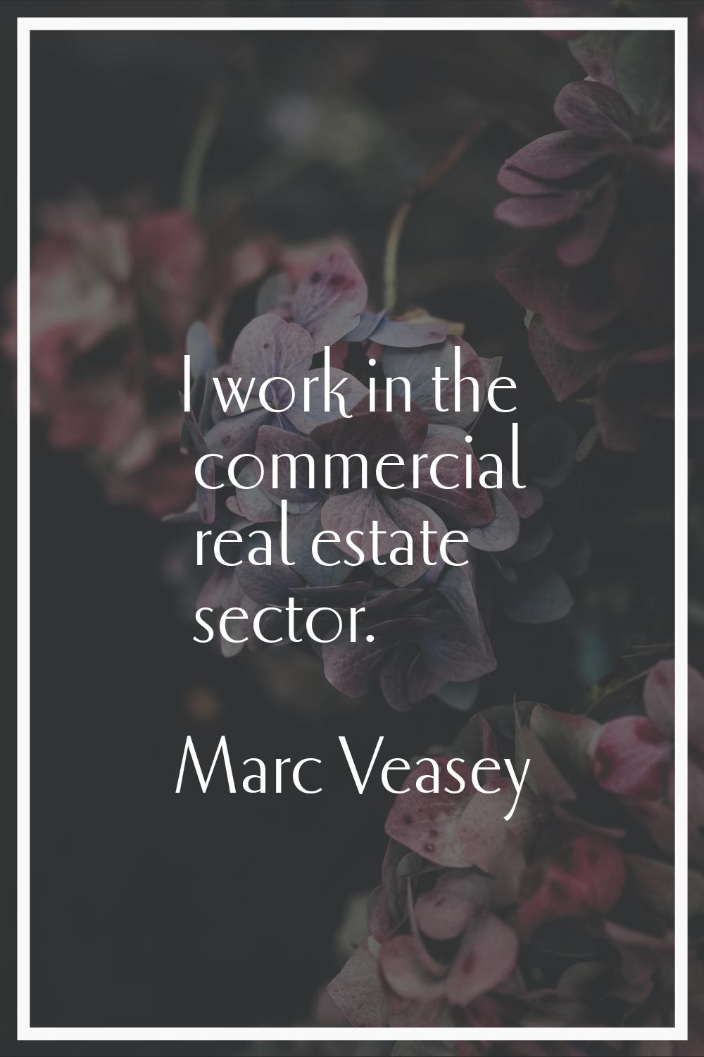 I work in the commercial real estate sector.