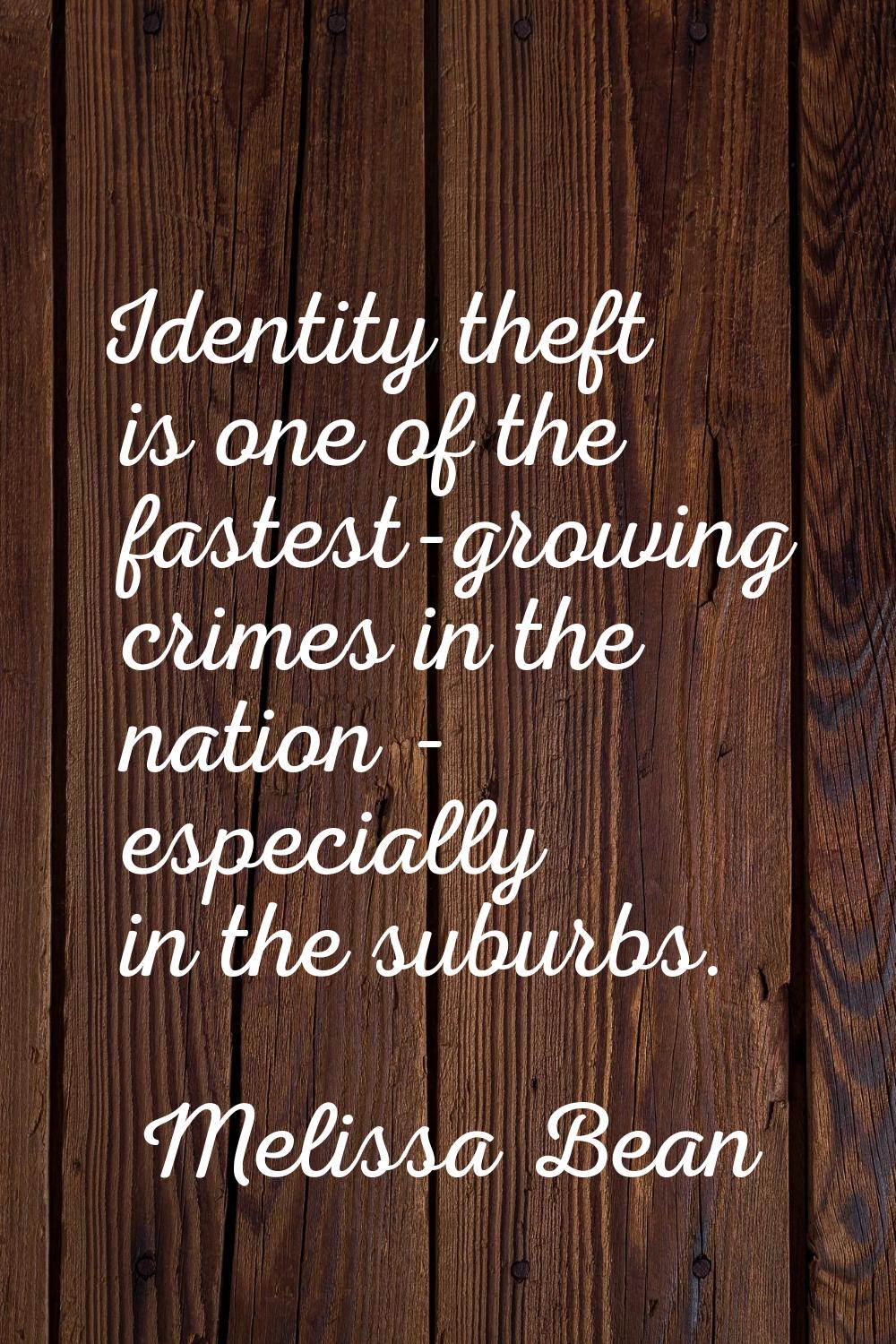 Identity theft is one of the fastest-growing crimes in the nation - especially in the suburbs.