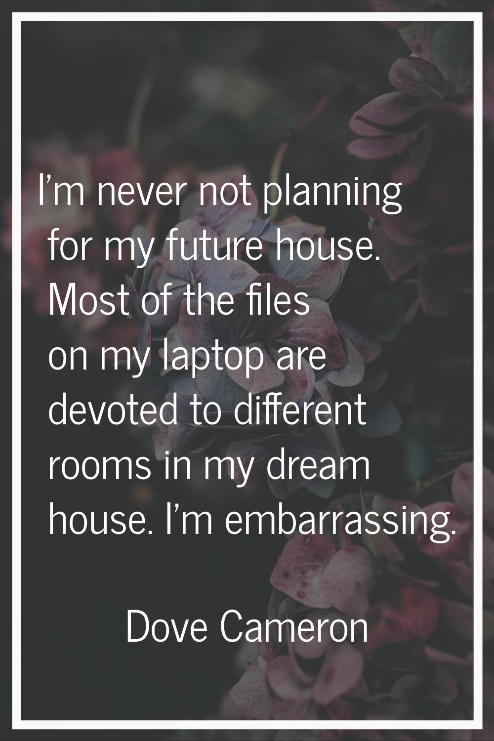 I'm never not planning for my future house. Most of the files on my laptop are devoted to different