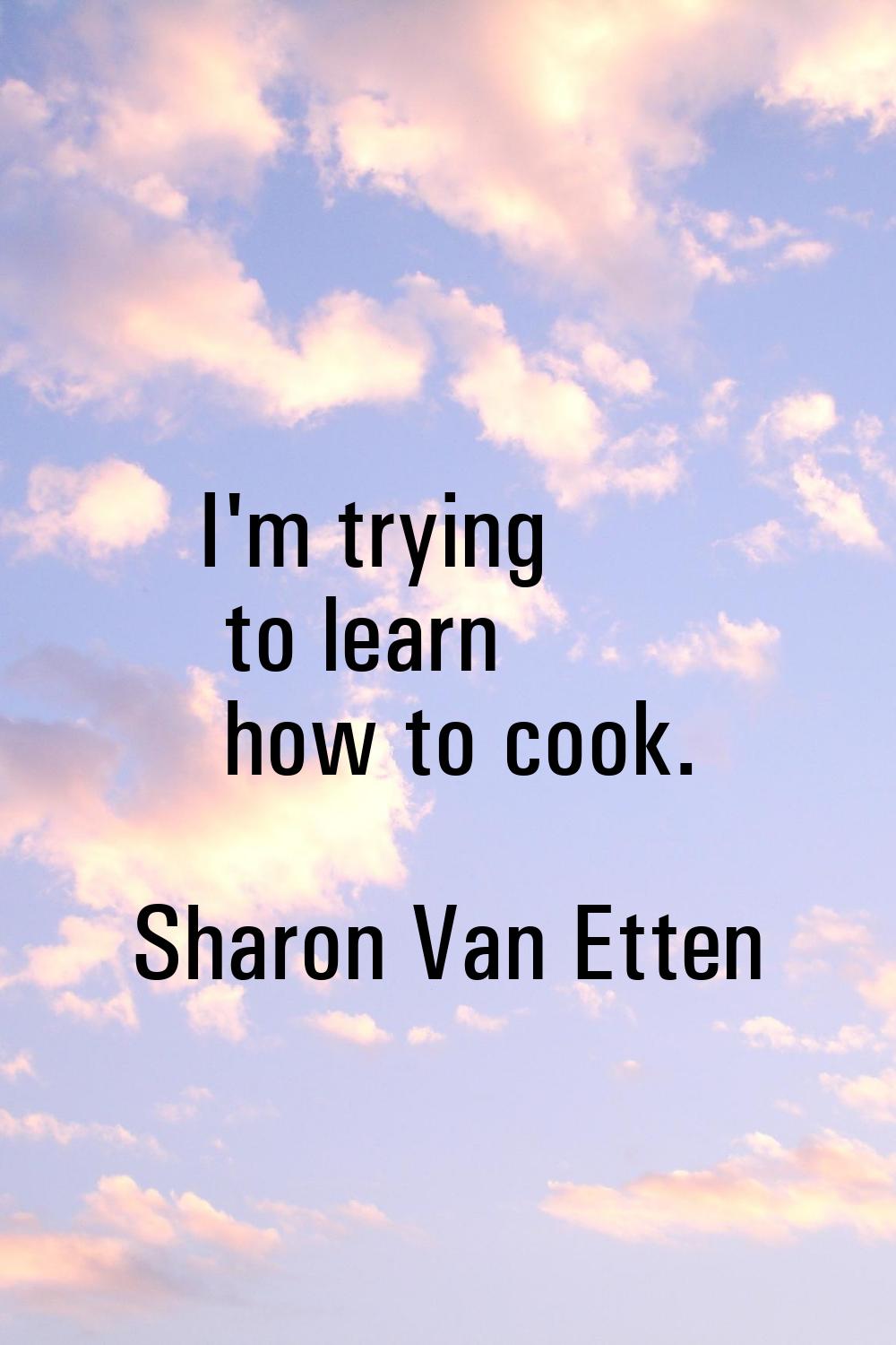 I'm trying to learn how to cook.